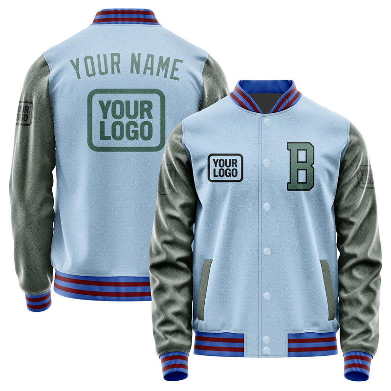 Custom Light Blue Blue Green Jacket JA080827091517272717