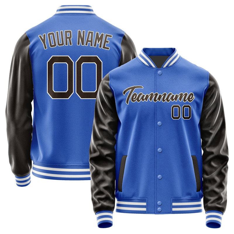 Custom Sky Blue Brown Jacket JA0909010918B21801