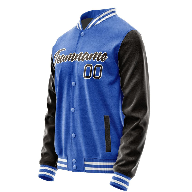 Custom Sky Blue Brown Jacket JA0909010918B21801