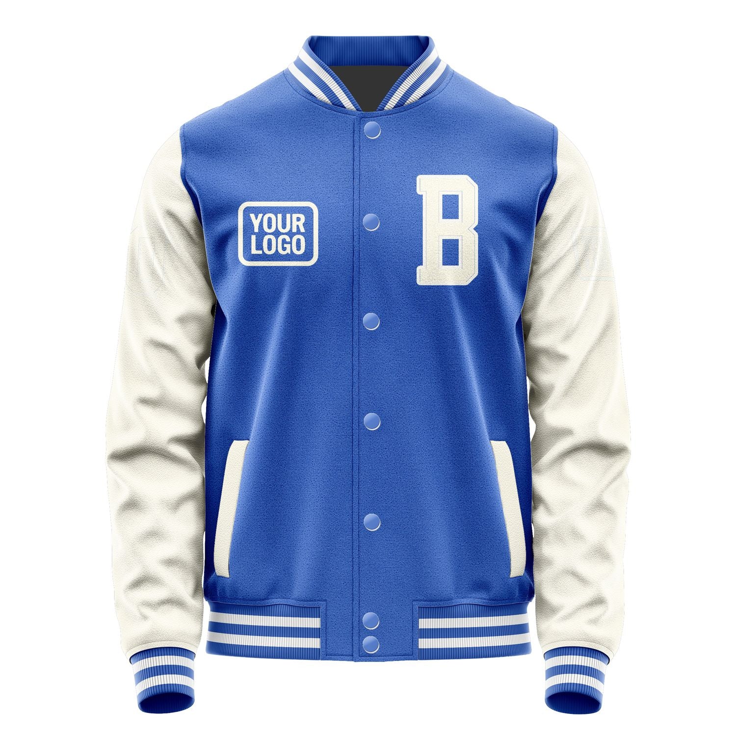 Custom Sky Blue Cream Jacket JA090903091818030318