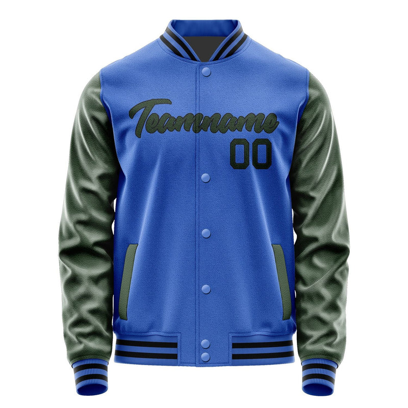Custom Sky Blue Dark Green Jacket JA0909060917B21706