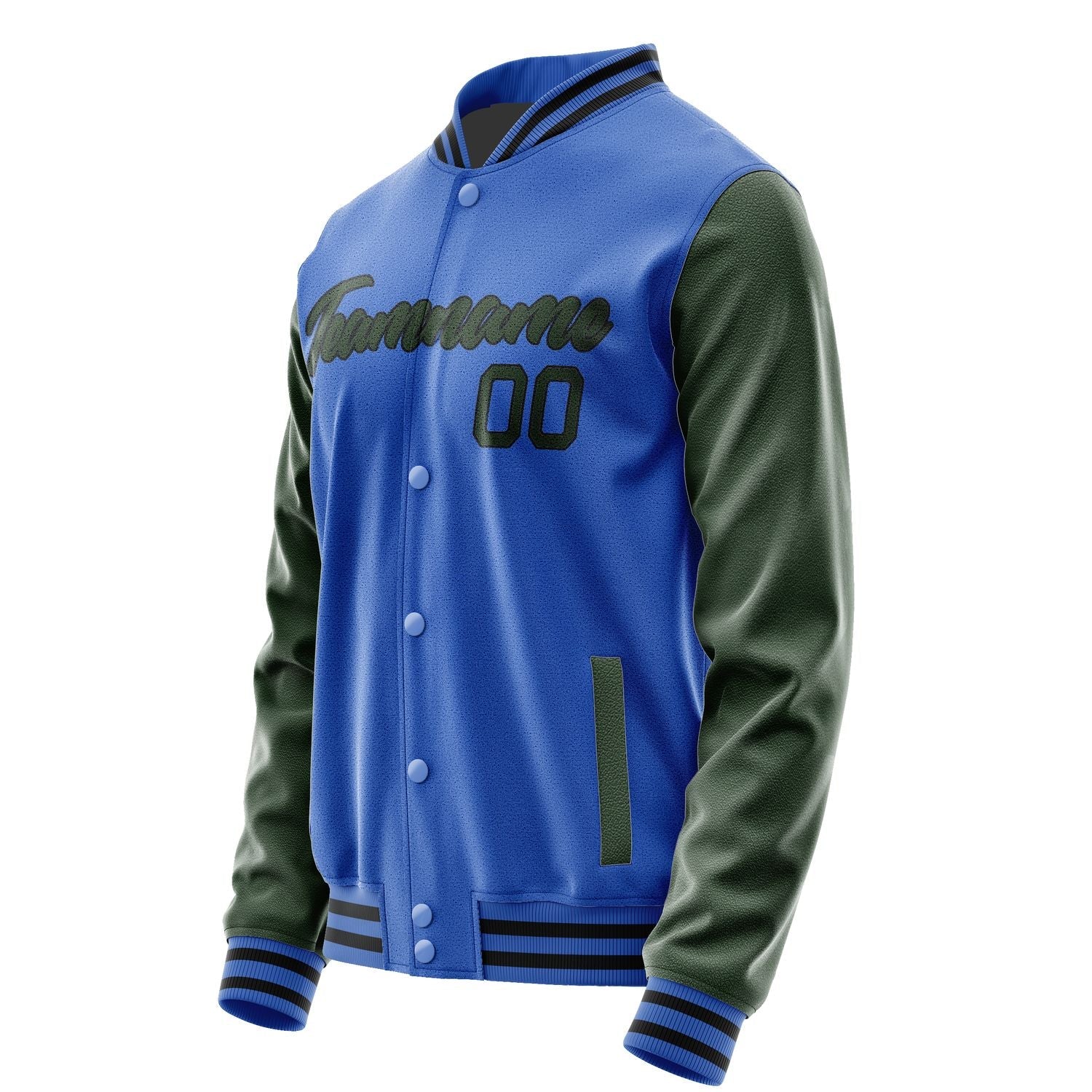 Custom Sky Blue Dark Green Jacket JA0909060917B21706