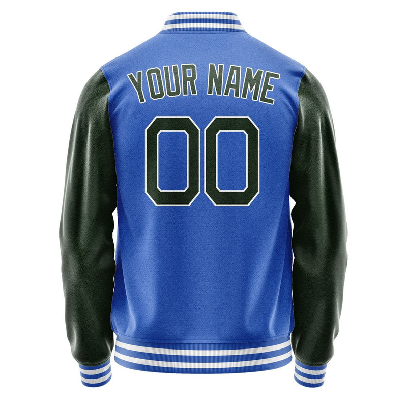 Custom Sky Blue Dark Green Jacket JA0909060918B21806