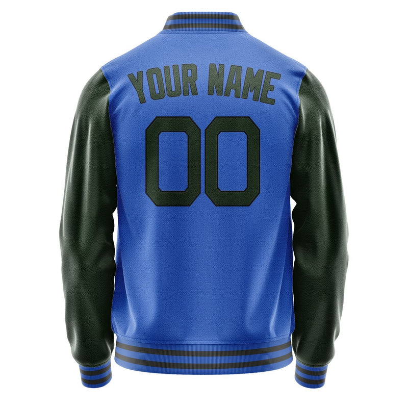 Custom Sky Blue Dark Green Jacket JA0909060920B21706