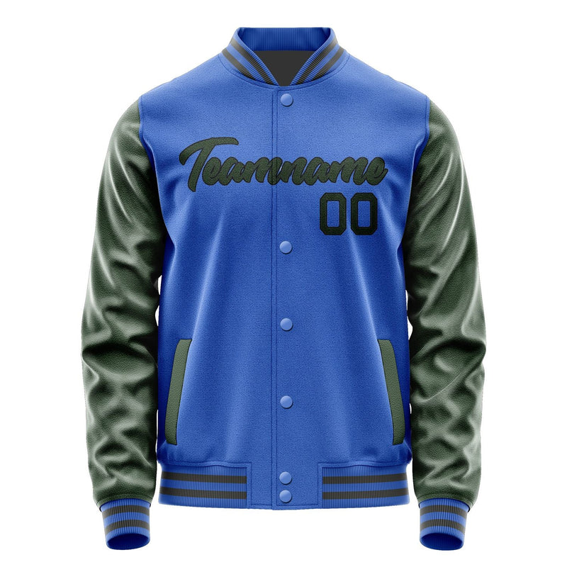 Custom Sky Blue Dark Green Jacket JA0909060920B21706