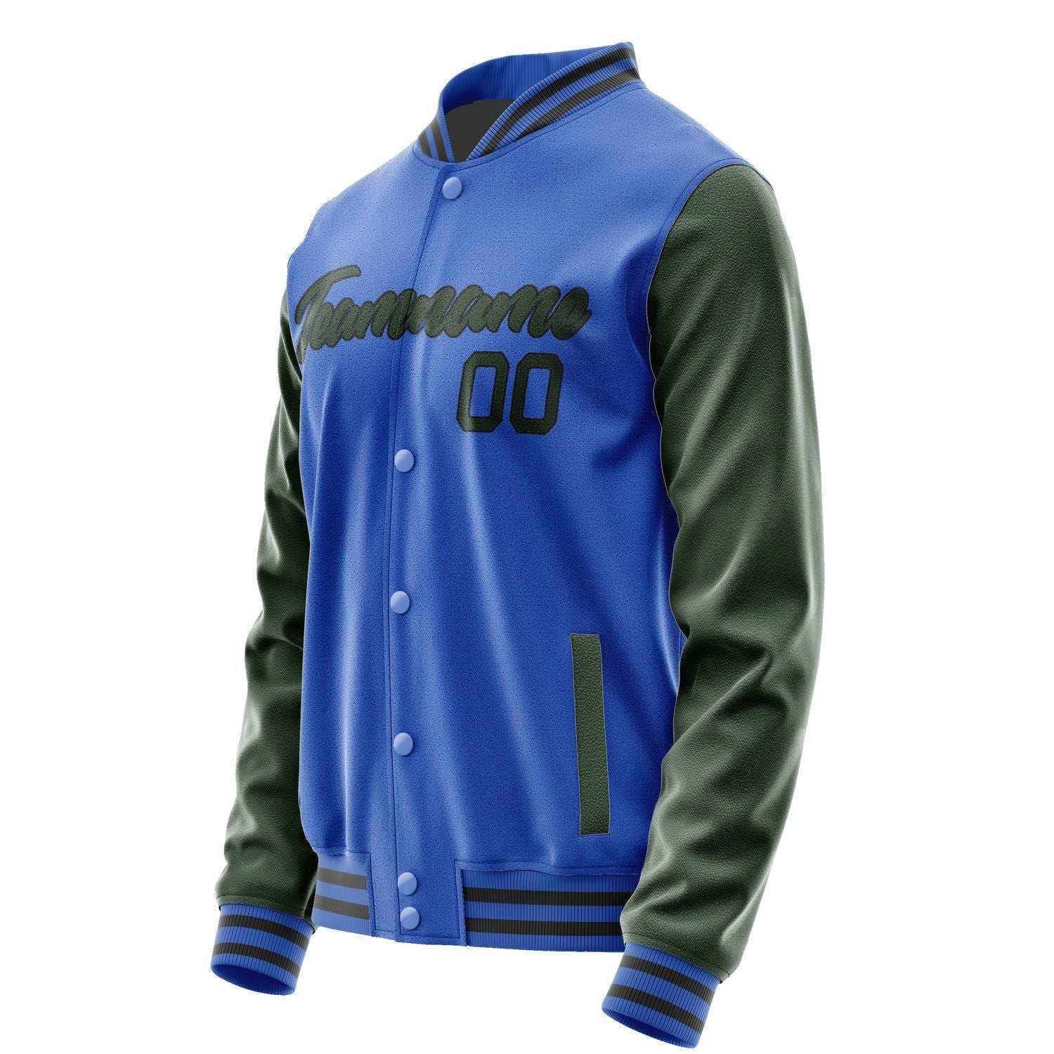 Custom Sky Blue Dark Green Jacket JA0909060920B21706