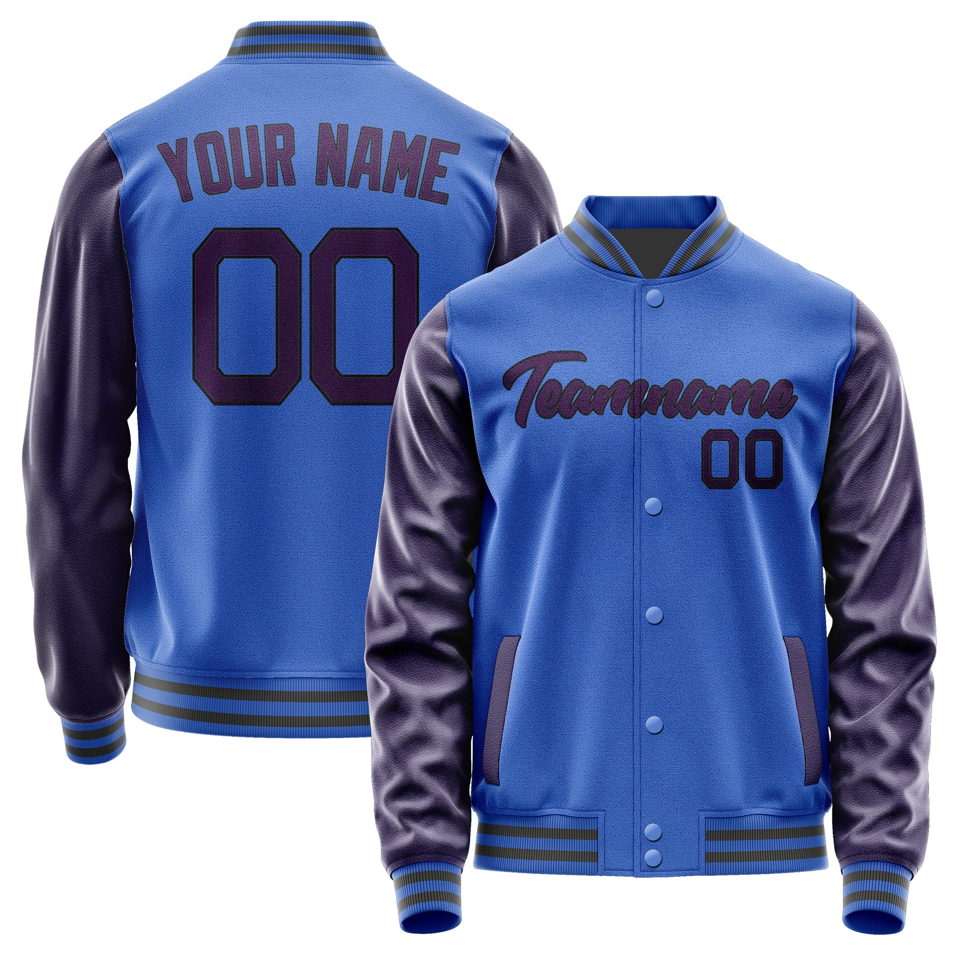 Custom Sky Blue Purple Jacket JA0909070920B21707