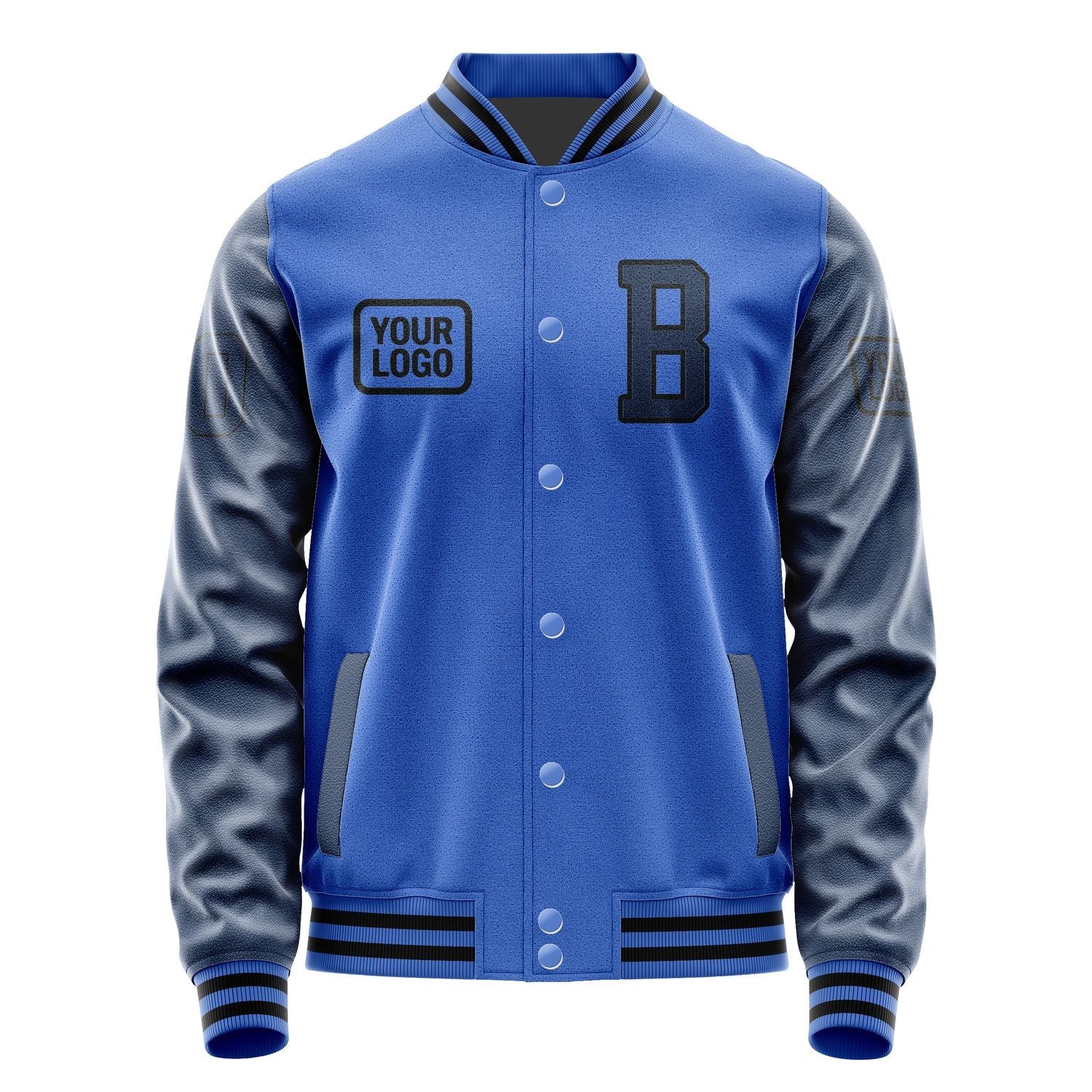 Custom Sky Blue Blue Jacket JA090910091717101017