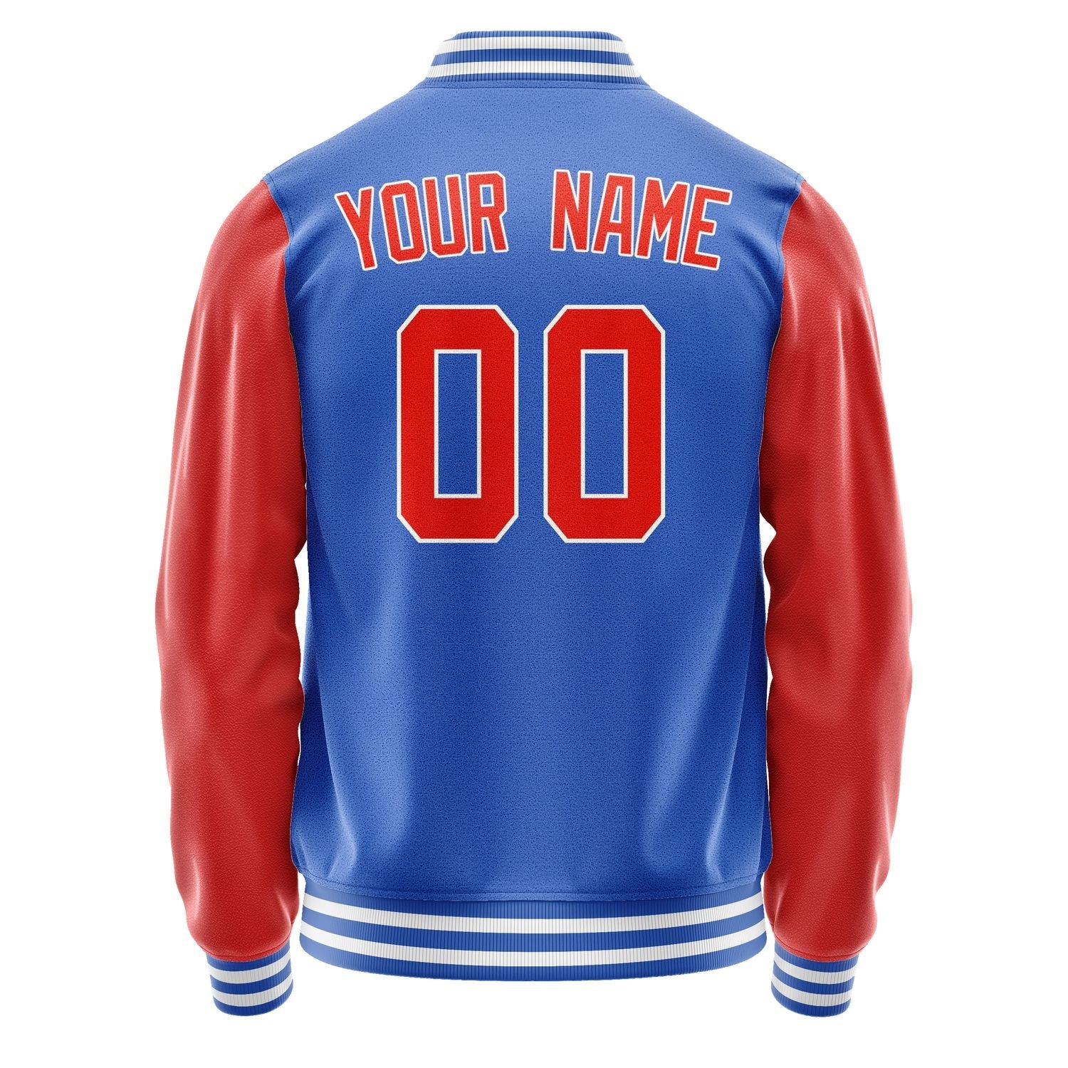 Custom Sky Blue Orange Red Jacket JA0909120918B31812