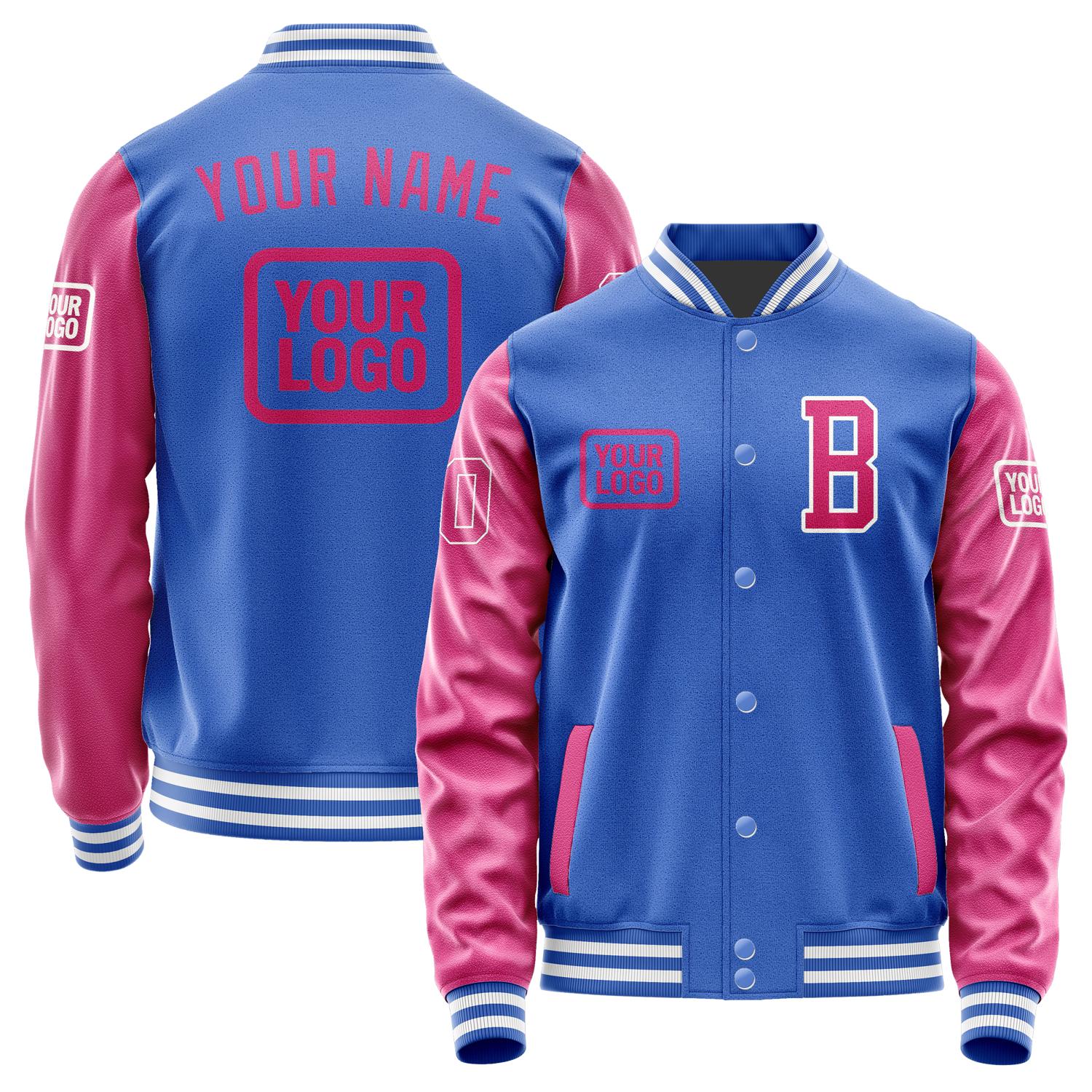 Custom Sky Blue Pink Jacket JA090913091818131318