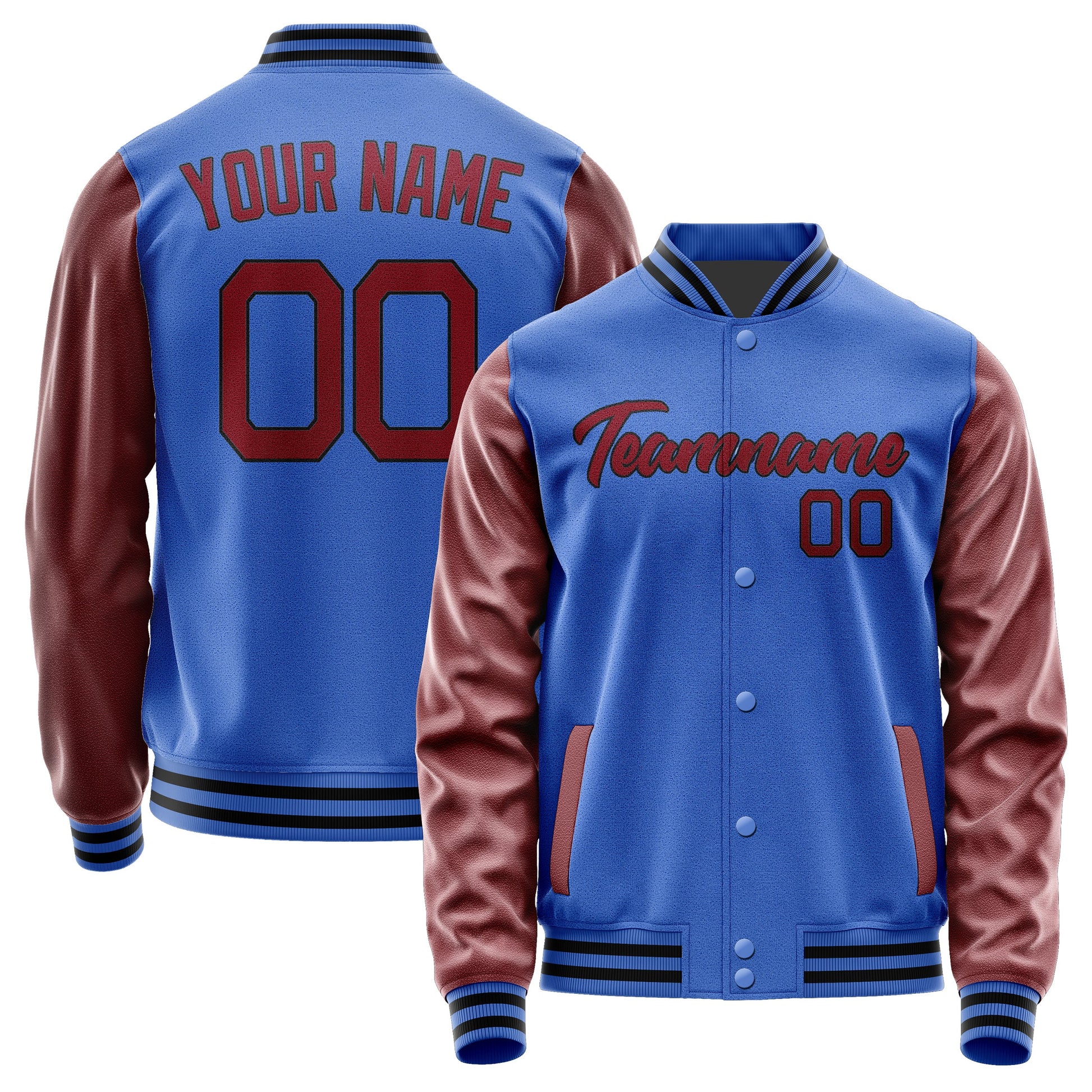 Custom Sky Blue Crimson Red Jacket JA0909150917B21715