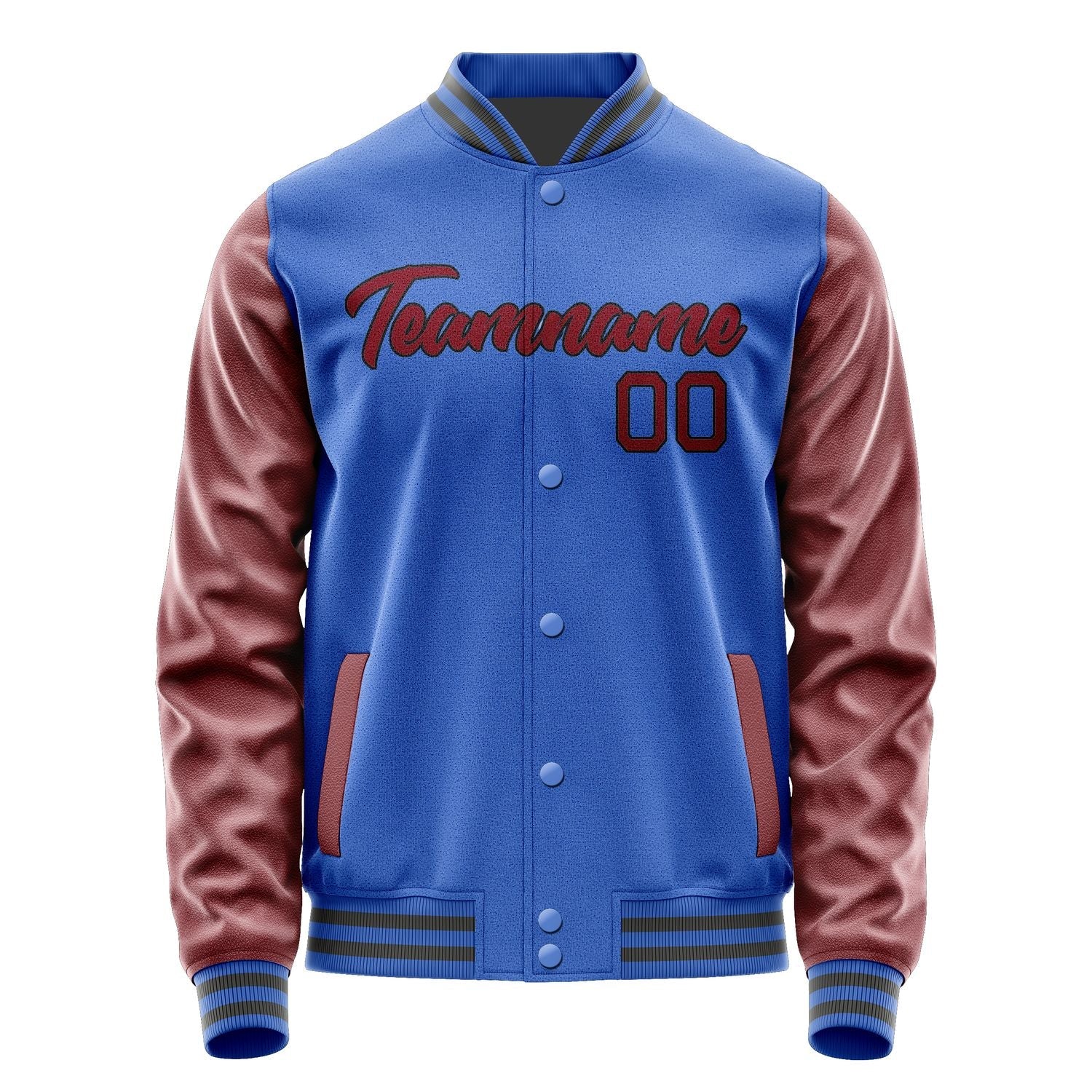 Custom Sky Blue Crimson Red Jacket JA0909150918B21815