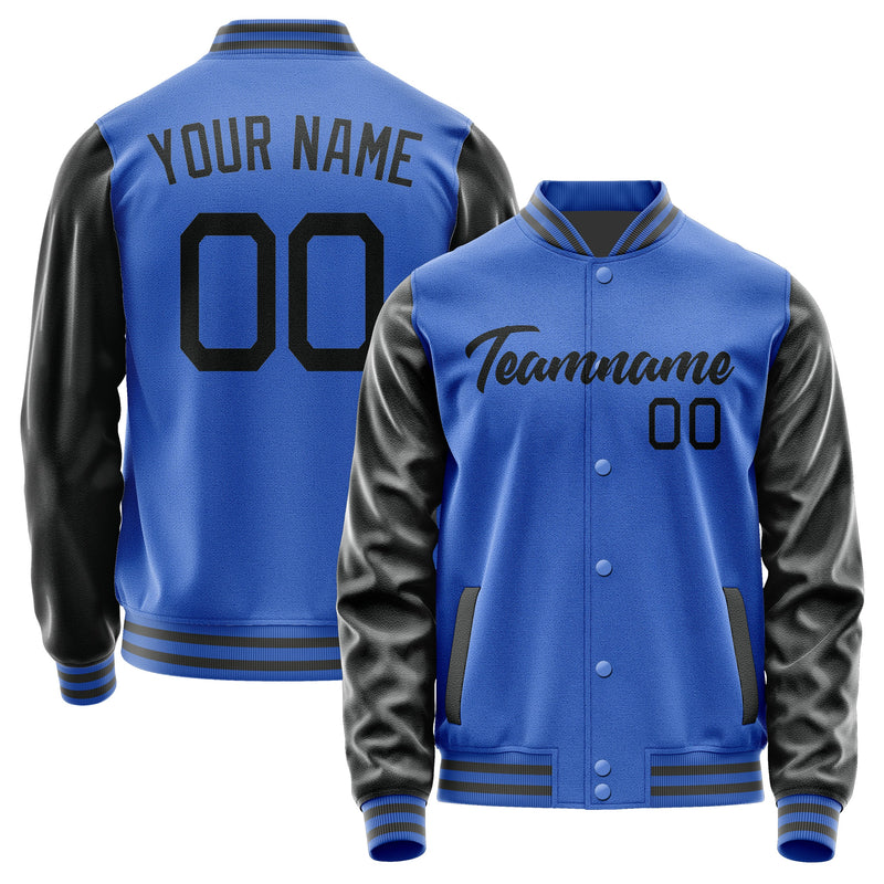 Custom Sky Blue Black Jacket JA0909170920B21717