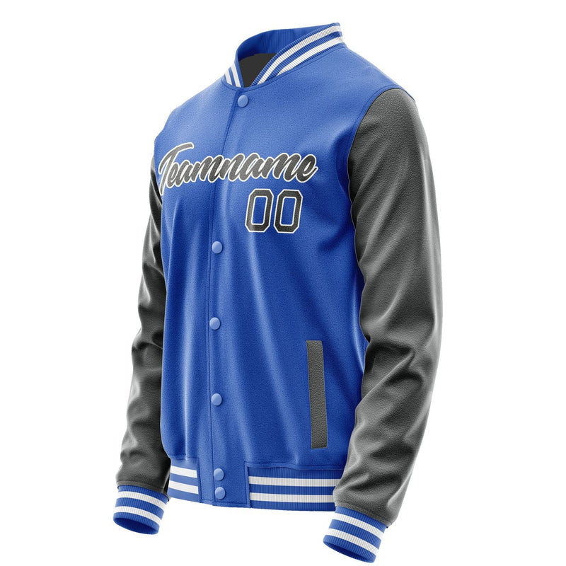 Custom Sky Blue Dark Grey Jacket JA0909200917B21720