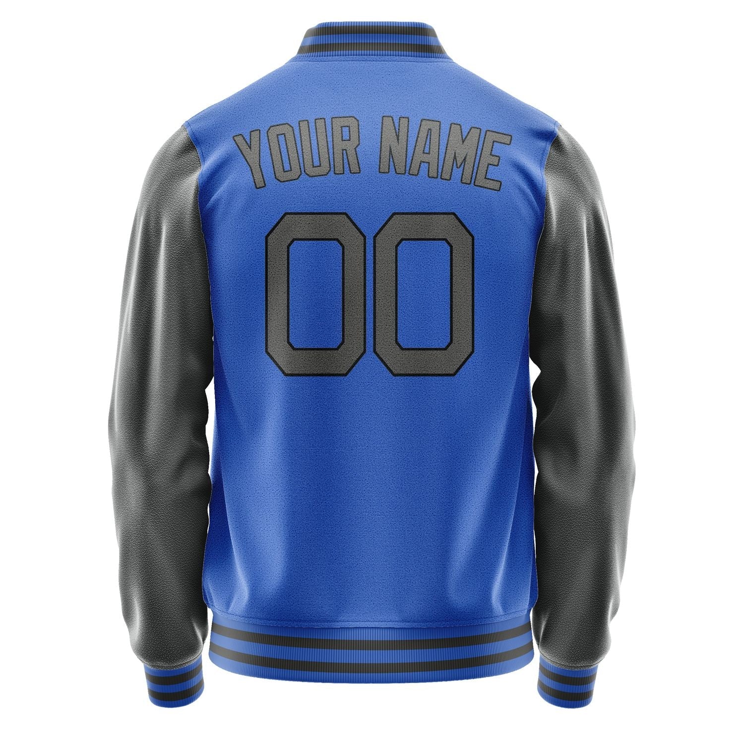 Custom Sky Blue Dark Grey Jacket JA0909200918B21820