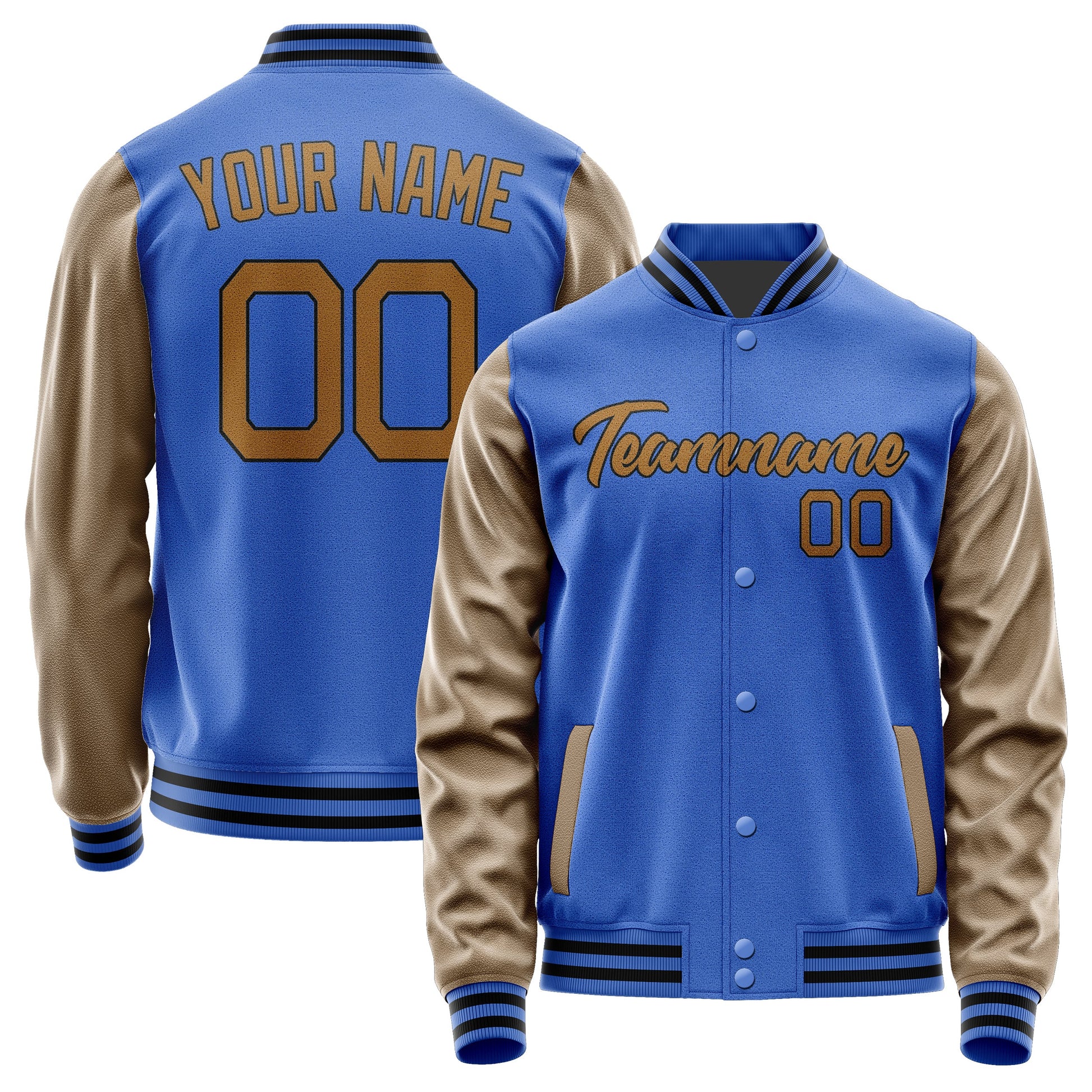 Custom Sky Blue Khaki Jacket JA0909220917B21722