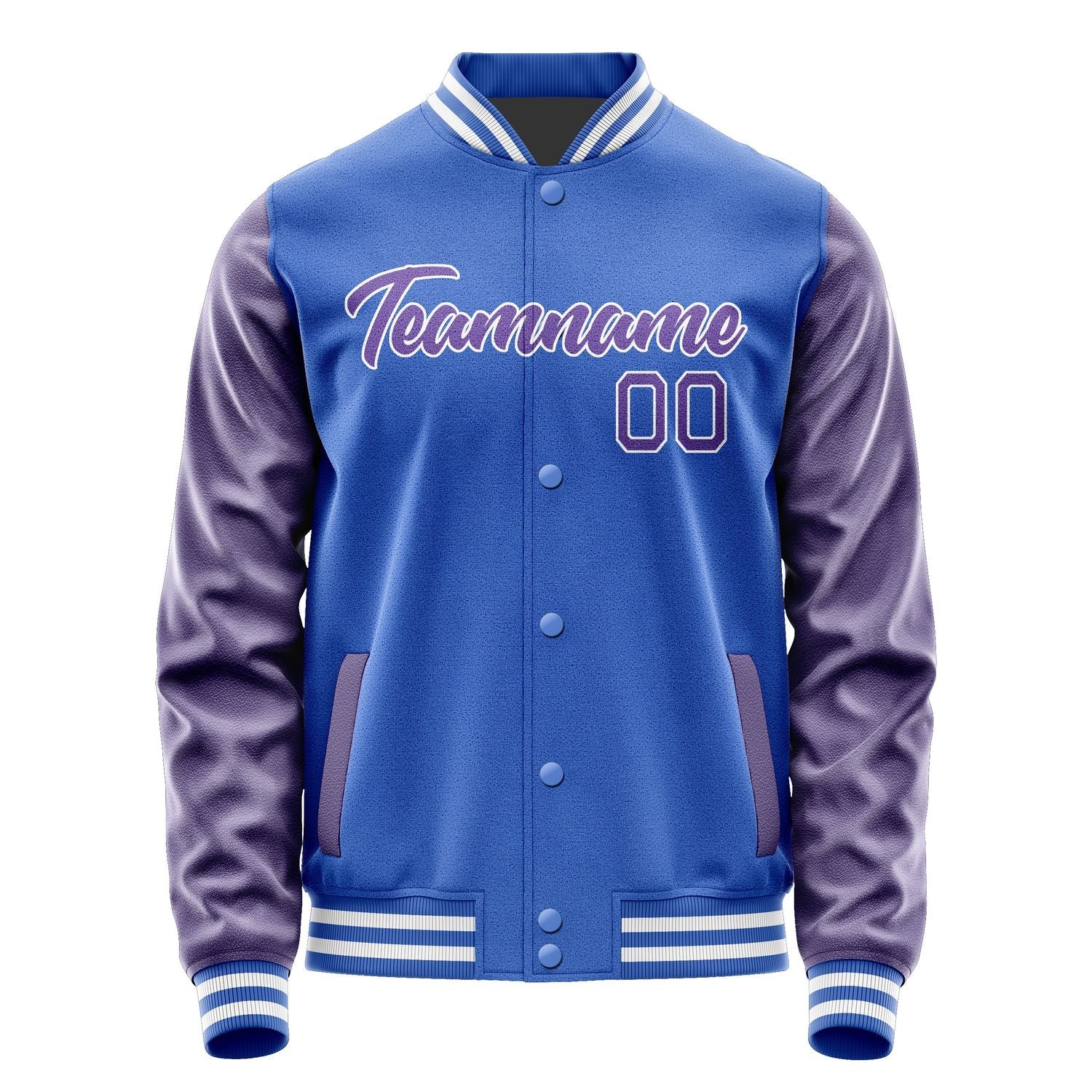 Custom Sky Blue Light Purple Jacket JA0909230917B21723
