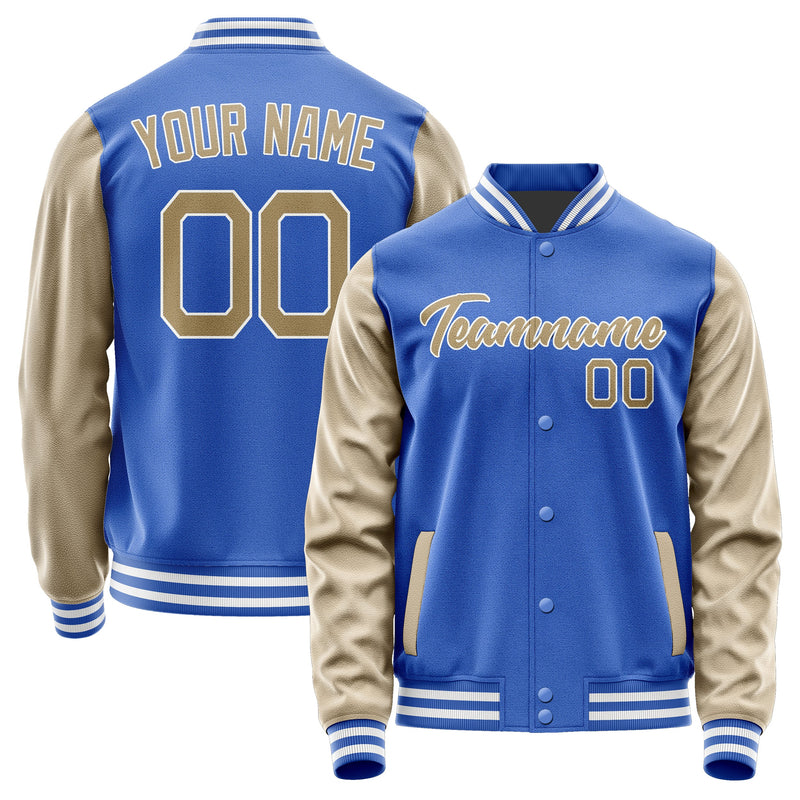 Custom Sky Blue Light Khaki Jacket JA0909250918B21825