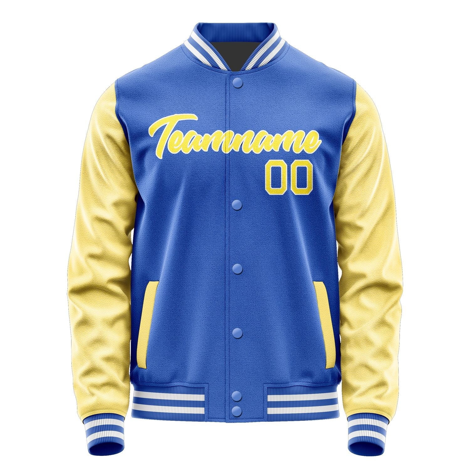 Custom Sky Blue Light Yellow Jacket JA0909260917B21726