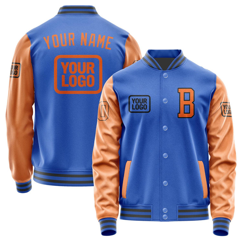 Custom Sky Blue Orange Jacket JA090928092017282817