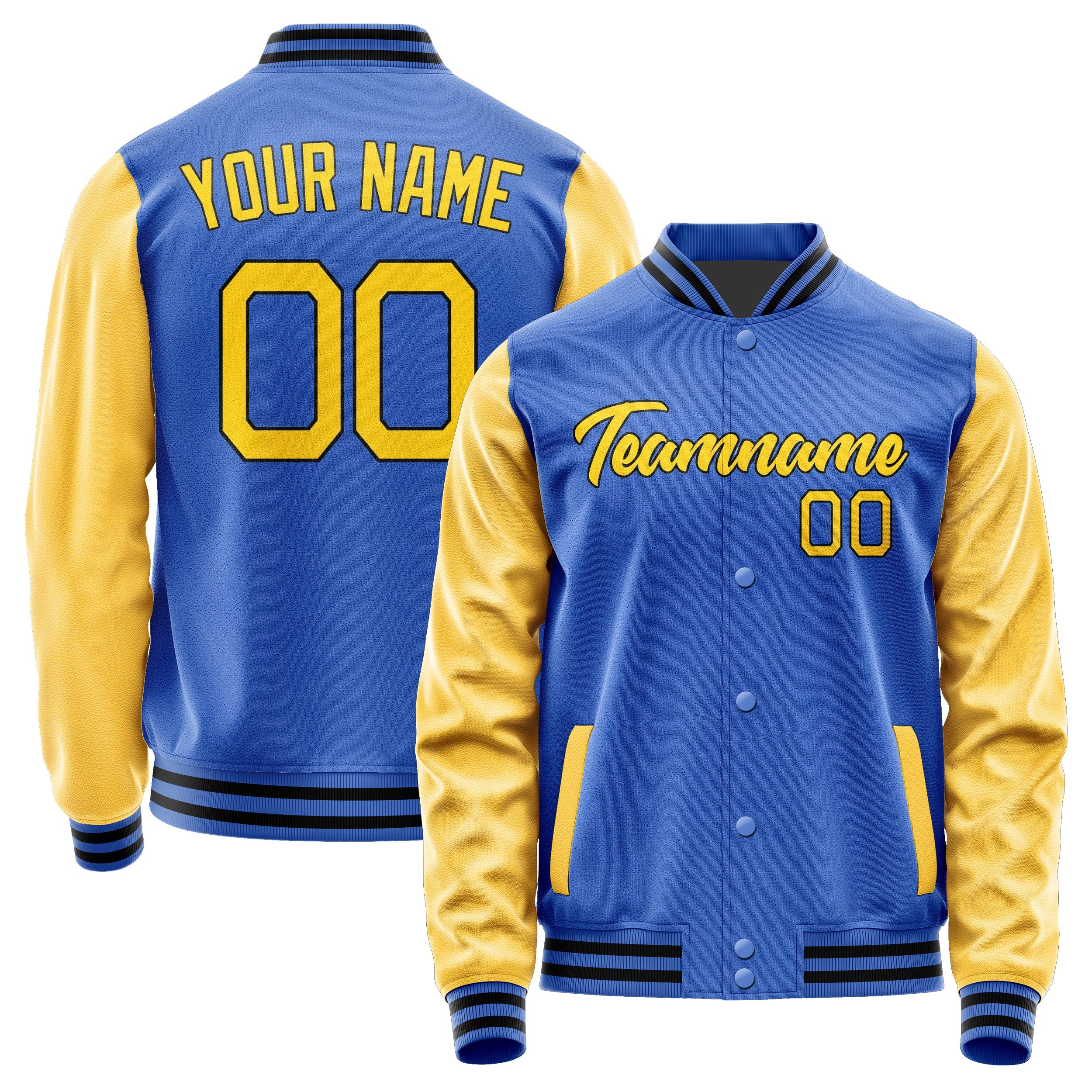 Custom Sky Blue Gold Jacket JA0909300917B21730
