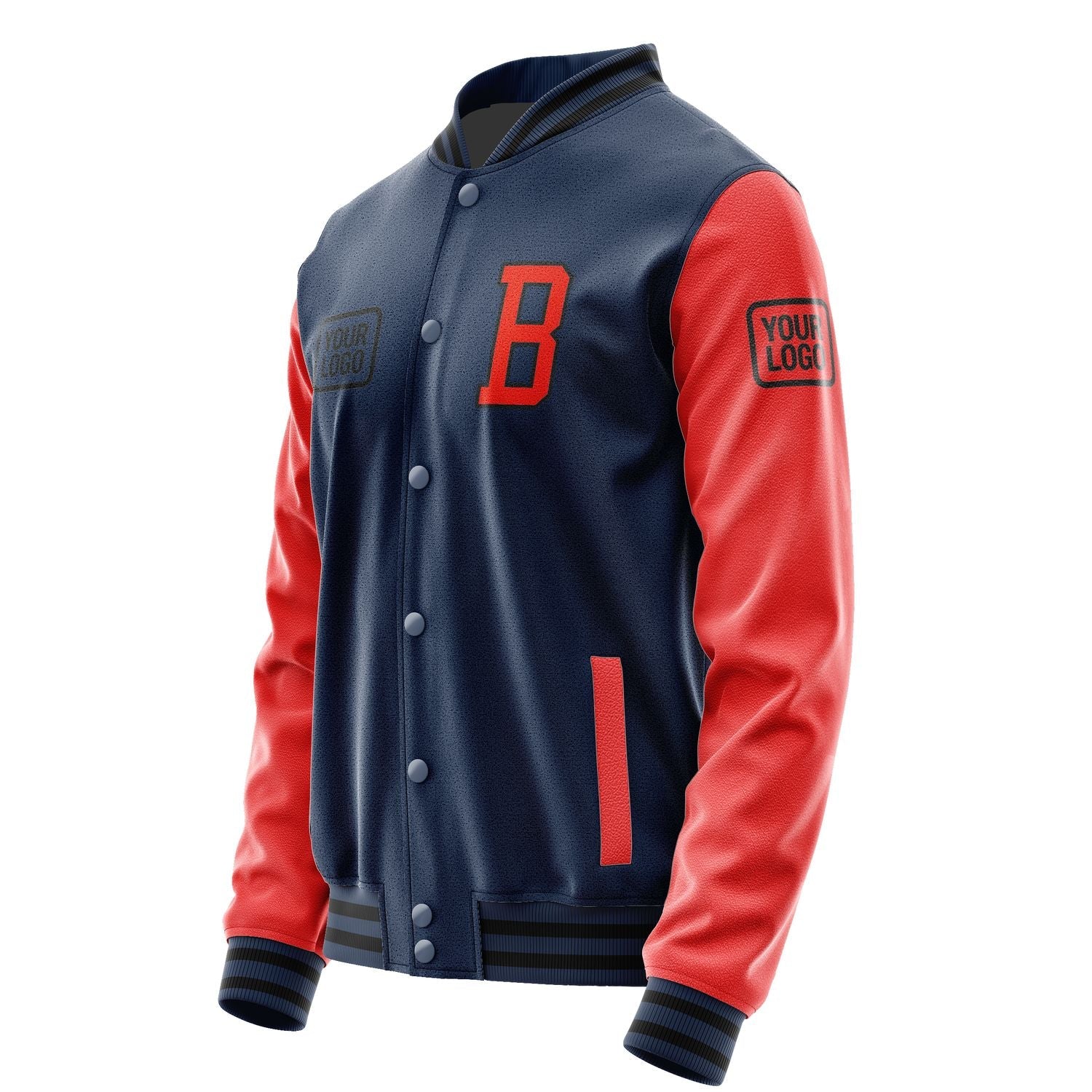 Custom Blue Orange Red Jacket JA101012101717121217