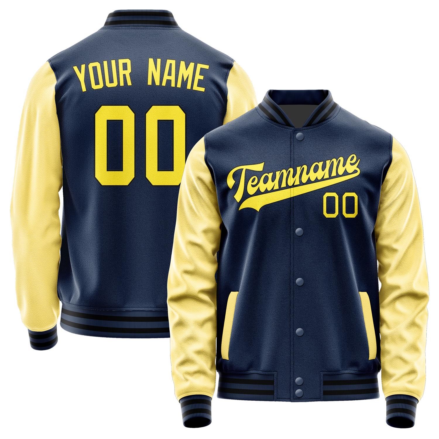 Custom Blue Light Yellow Jacket JA1010261017B31726