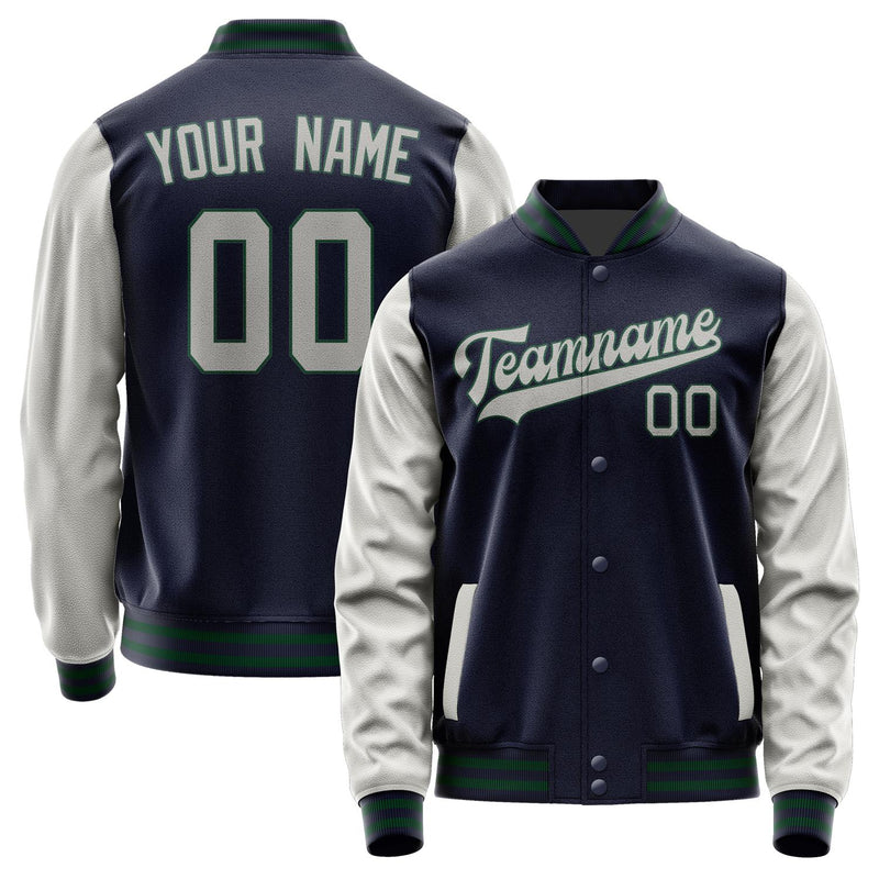 Custom Navy Gray Jacket JA1111041105B30504