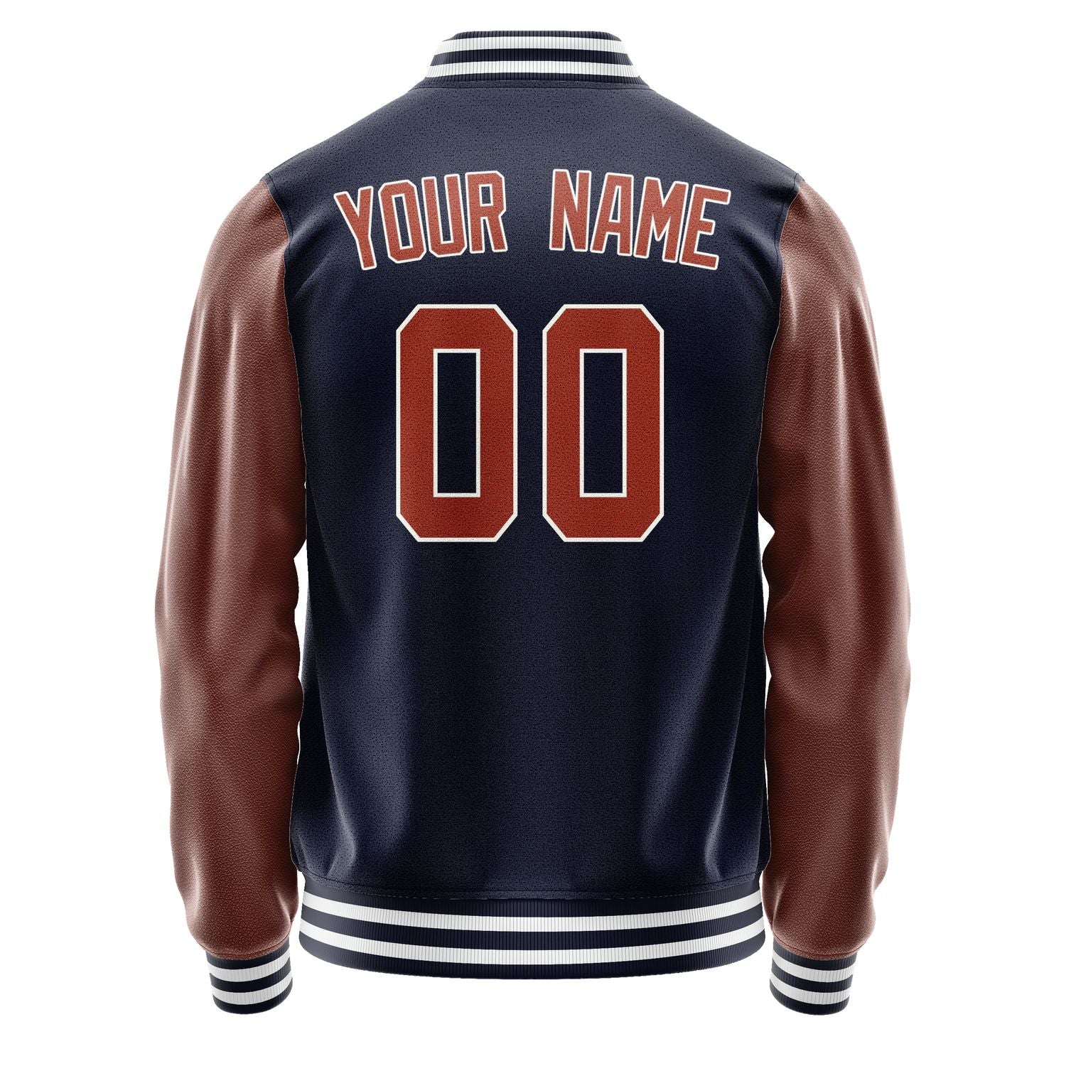 Custom Navy Coral Red Jacket JA1111161118B31816