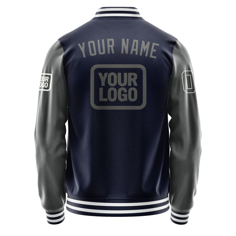Custom Navy Dark Grey Jacket JA111120111818202018