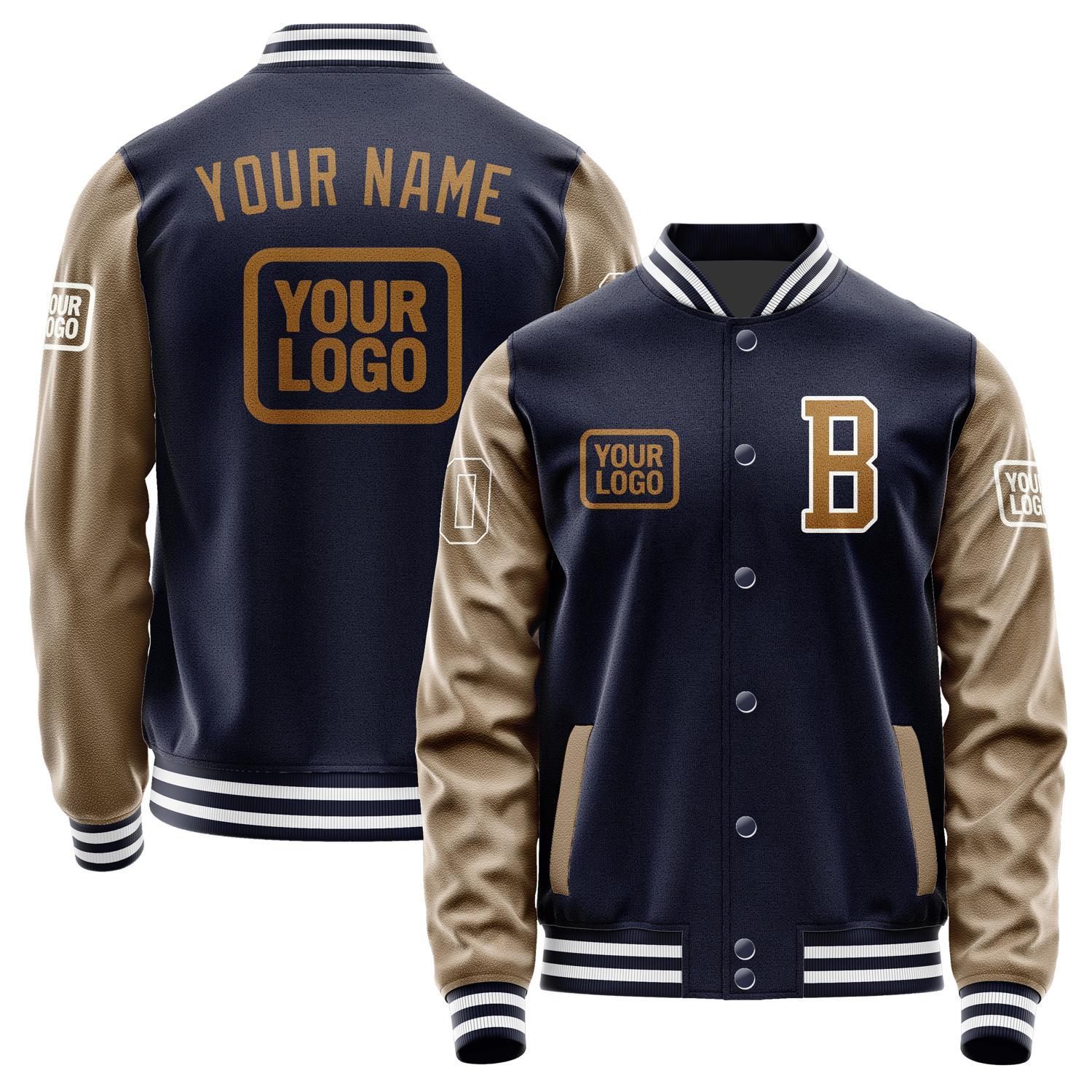 Custom Navy Khaki Jacket JA111122111818222218