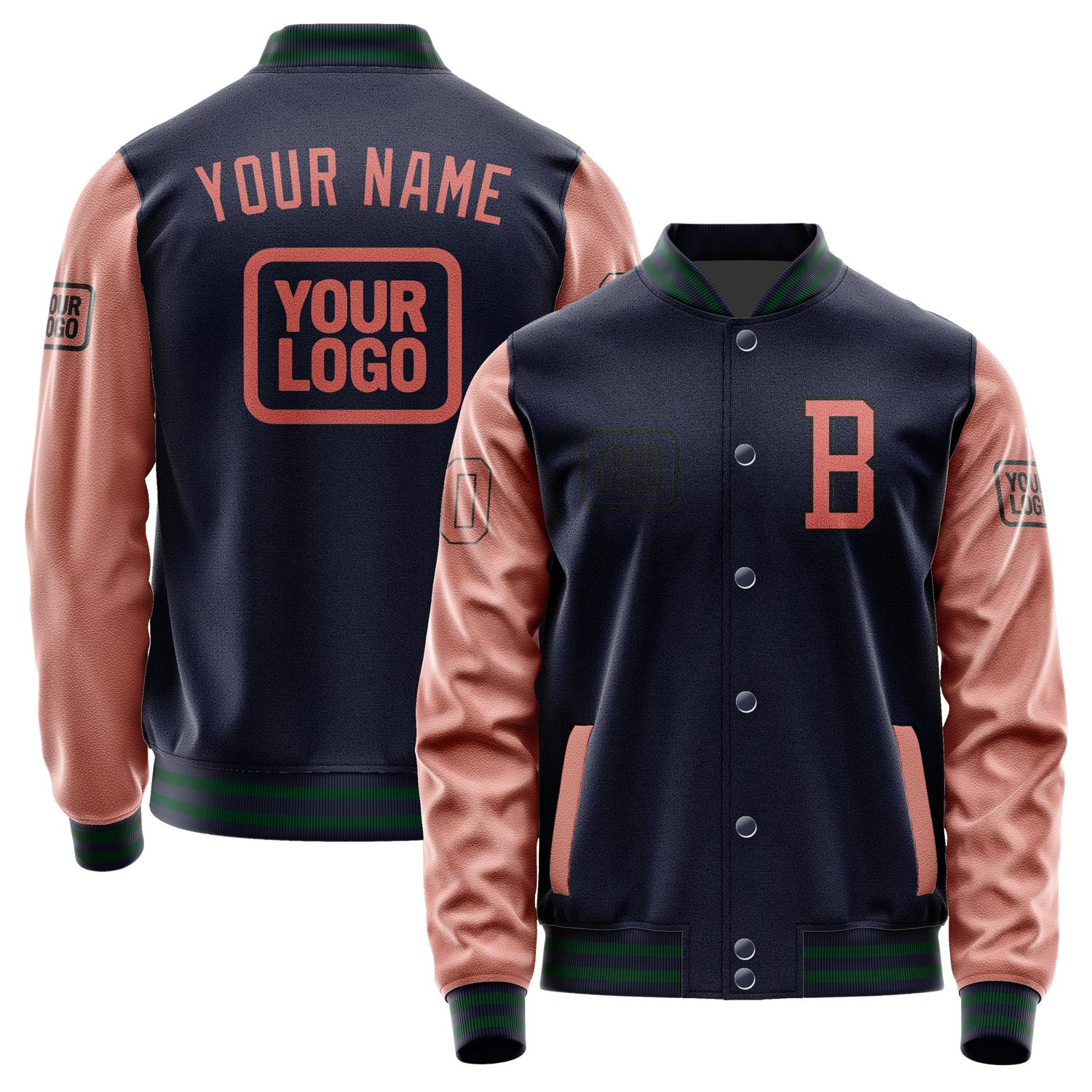 Custom Navy Copper Rose Jacket JA111129110517292917