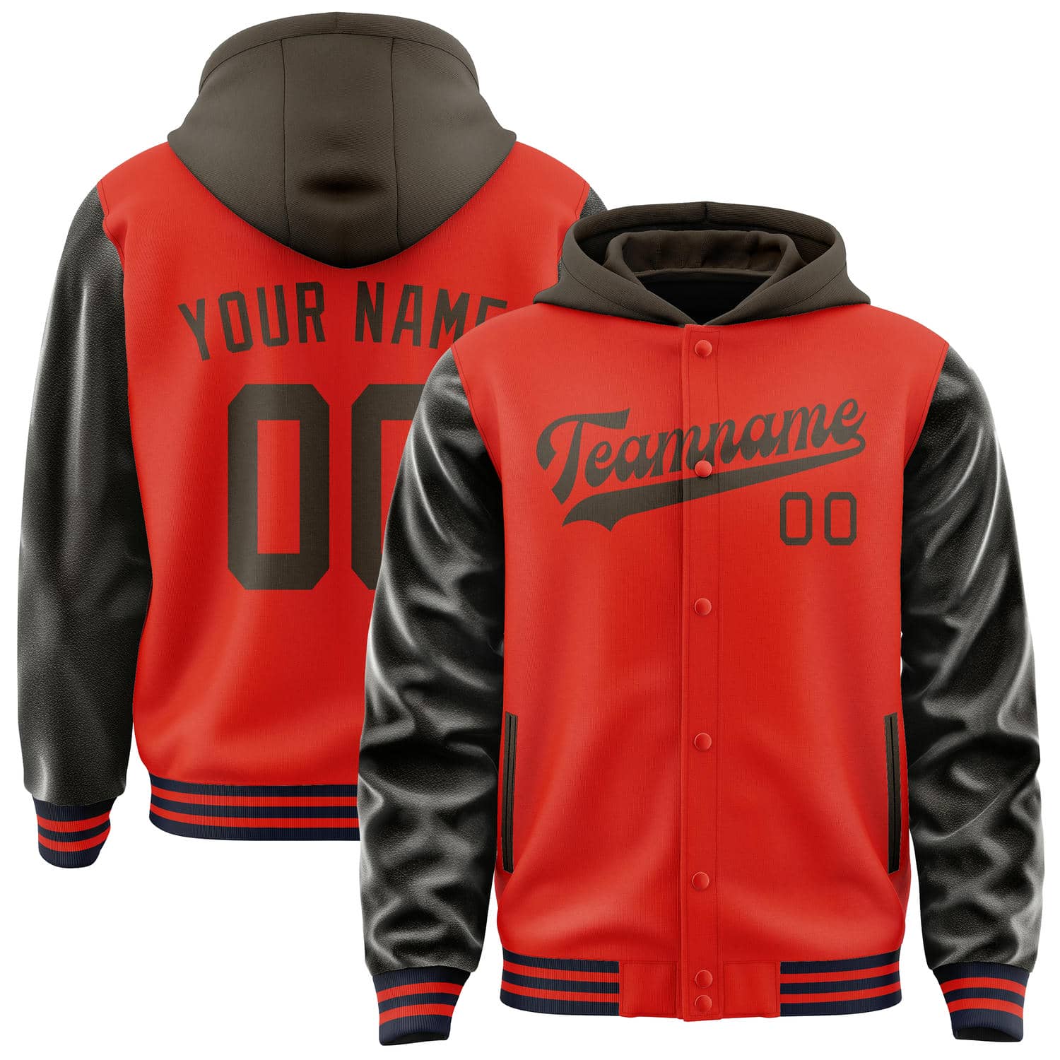 カスタムオレンジレッドブラウンジャケット