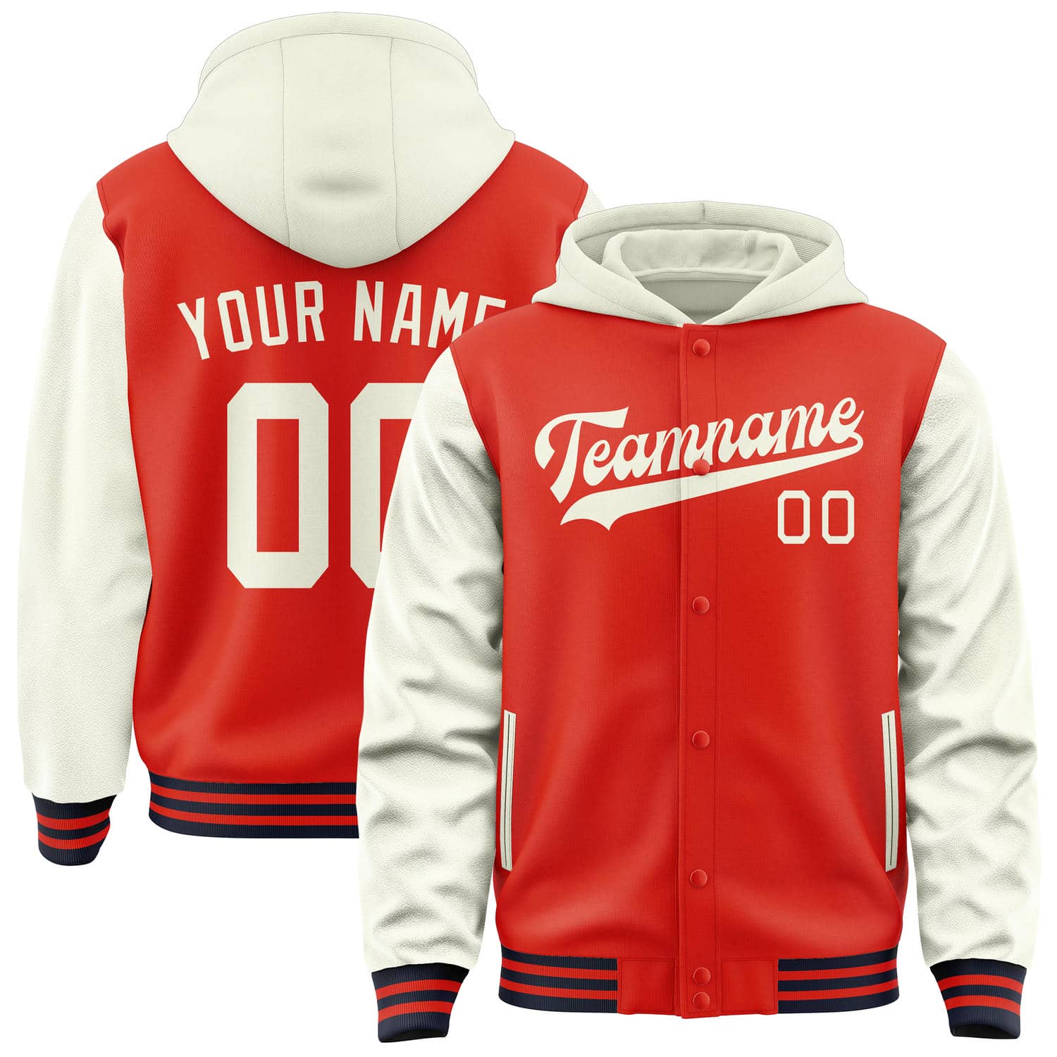 カスタムオレンジレッドクリームジャケット