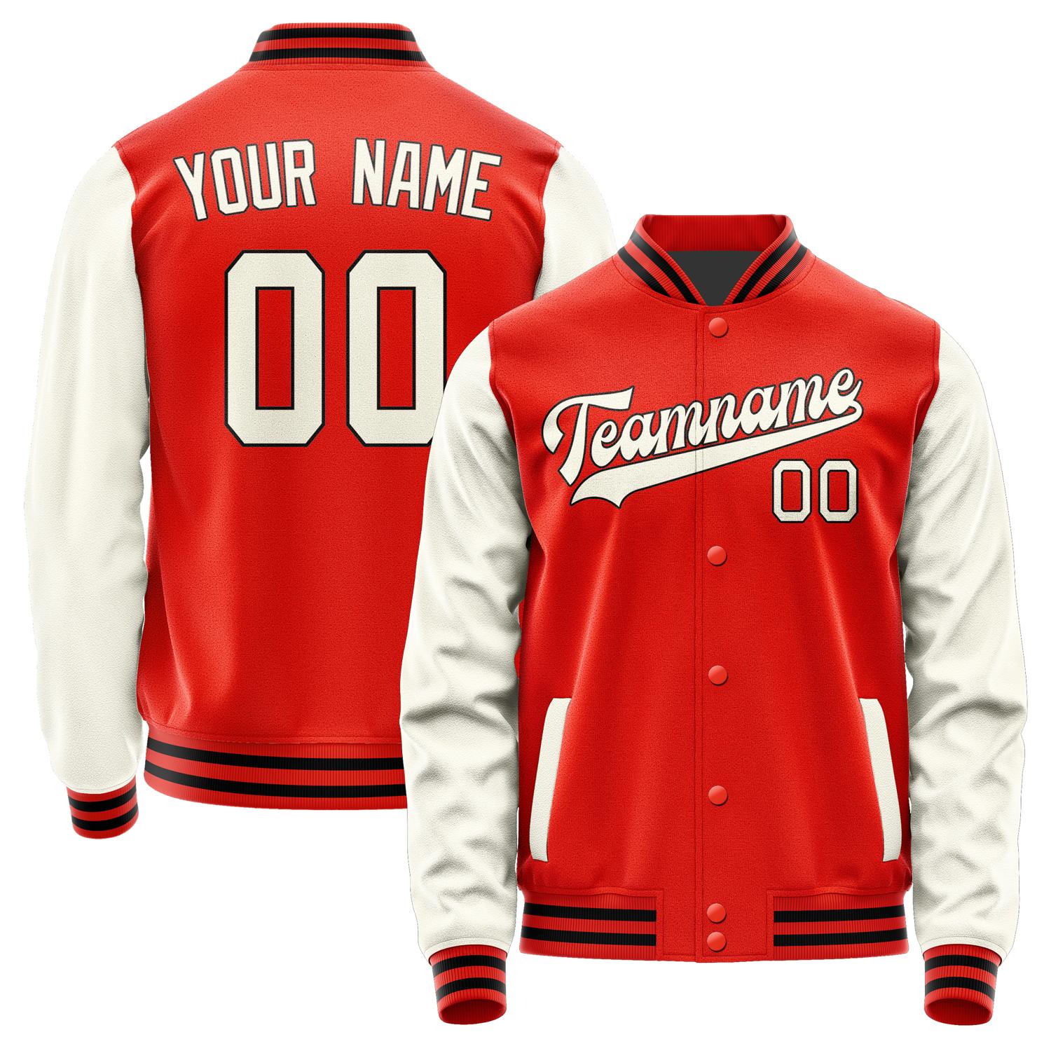 Custom Orange Red Cream Jacket JA1212031217B31703