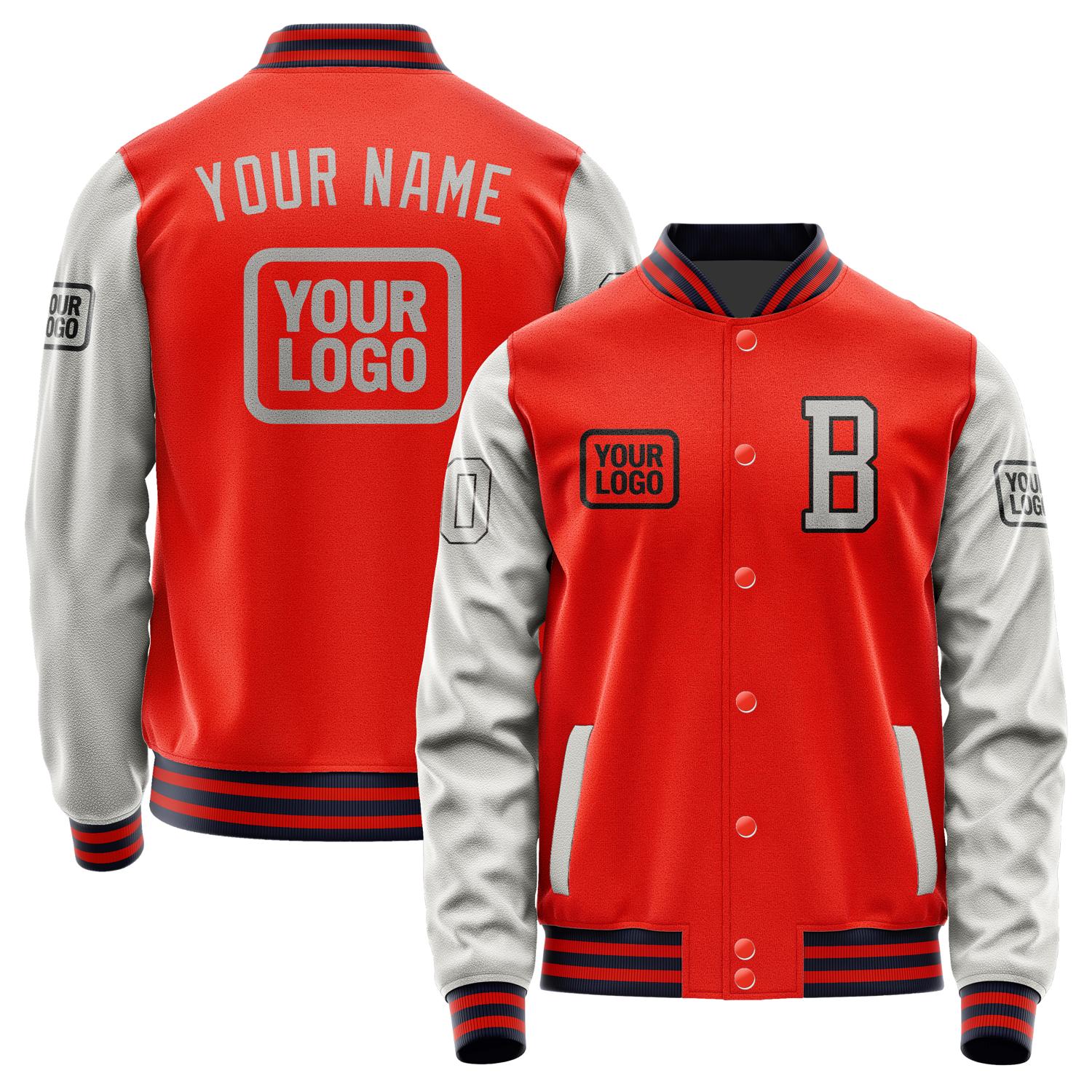 Custom Orange Red Gray Jacket JA121204111217040417