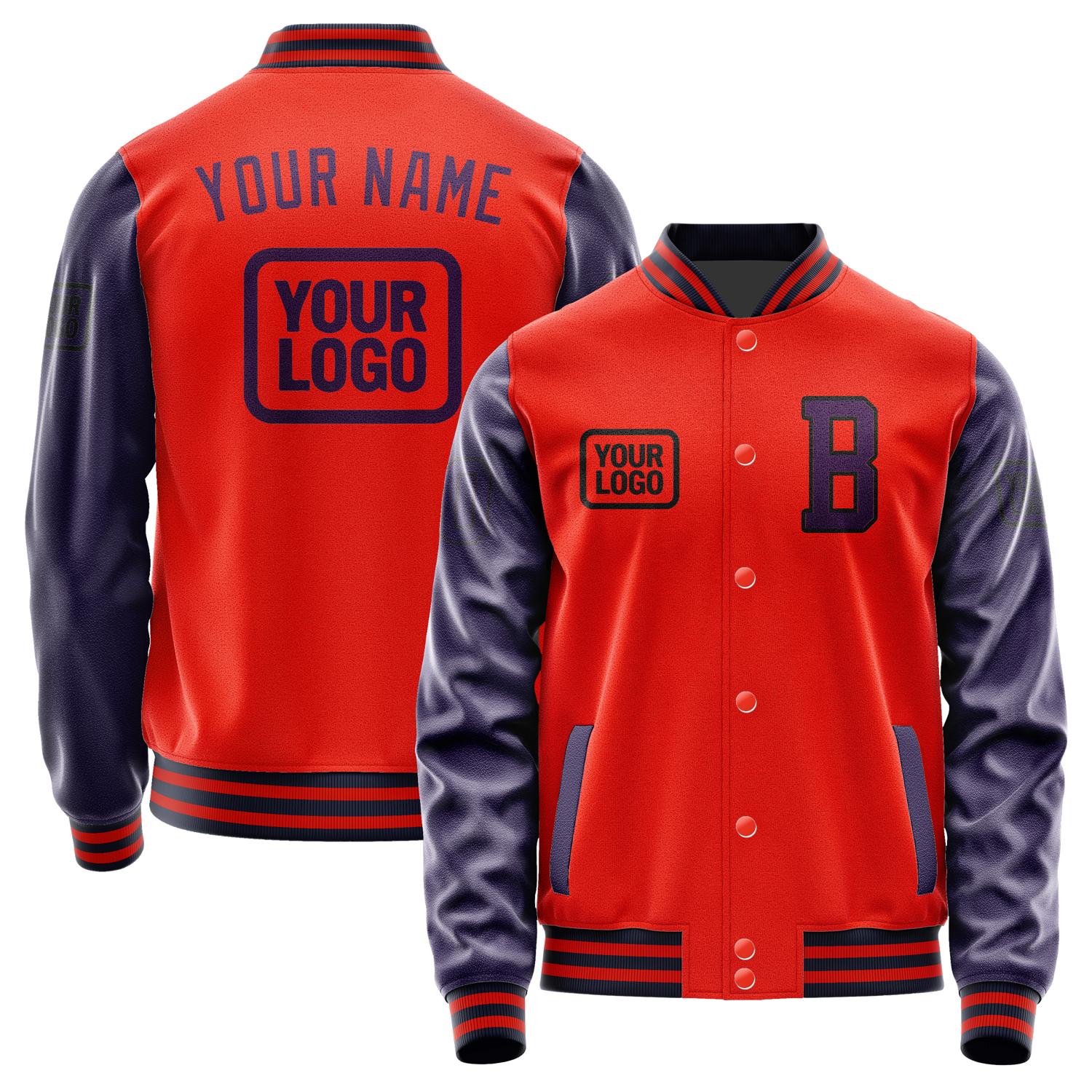 Custom Orange Red Purple Jacket JA121207111217070717