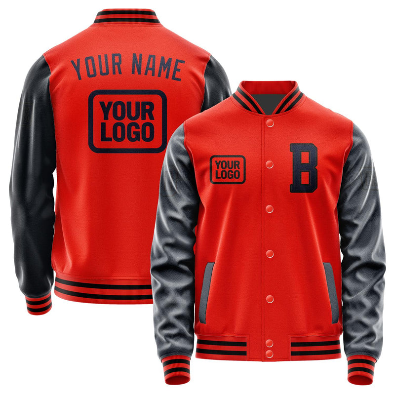 Custom Orange Red Navy Jacket JA121211121717111117