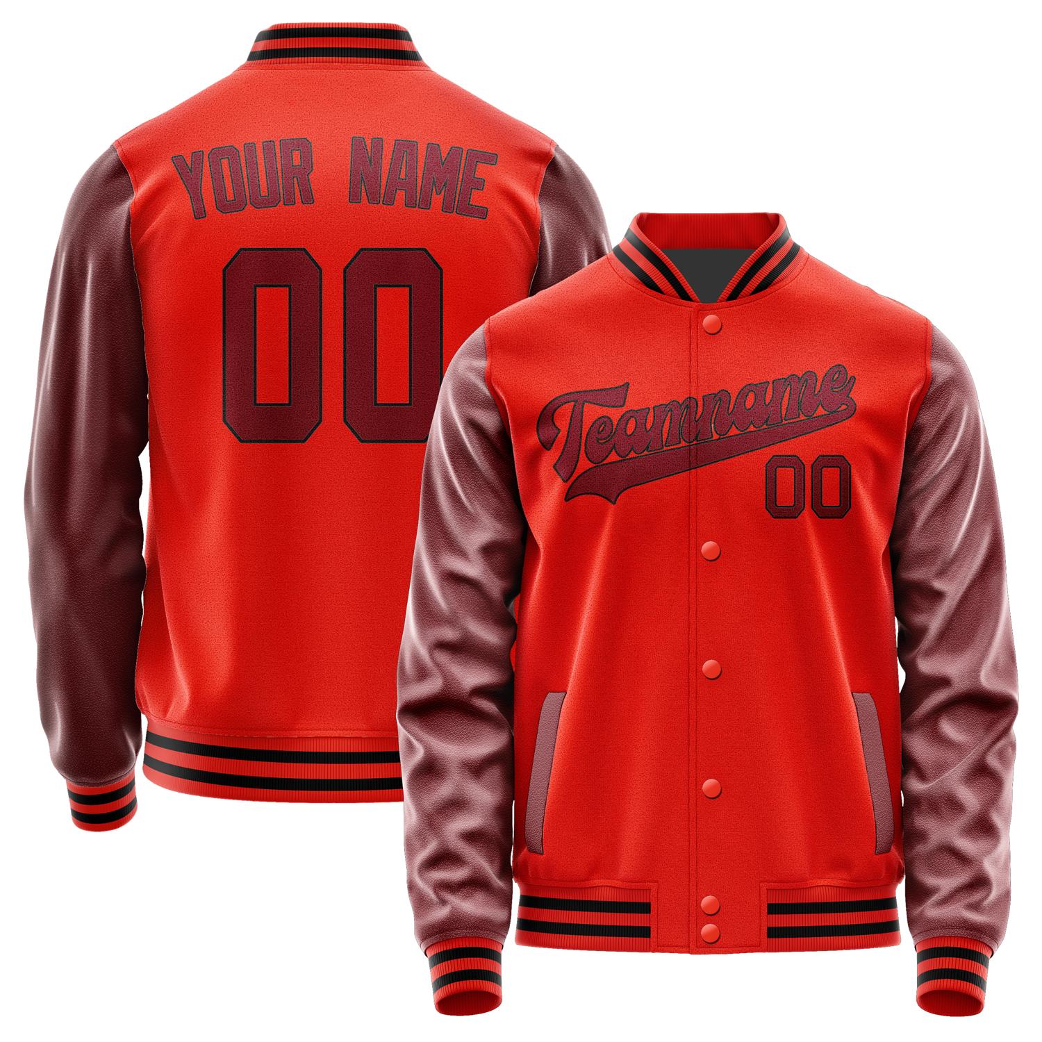 Custom Orange Red Crimson Red Jacket JA1212151217B31715