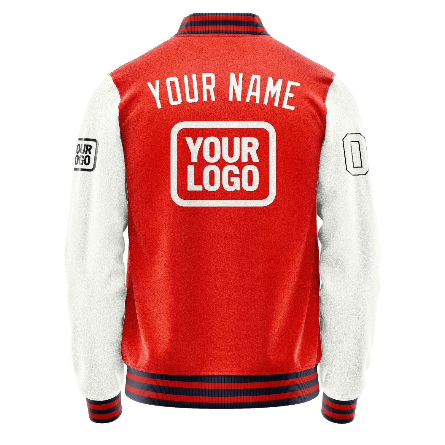 Custom Orange Red White Jacket JA121218111217181817