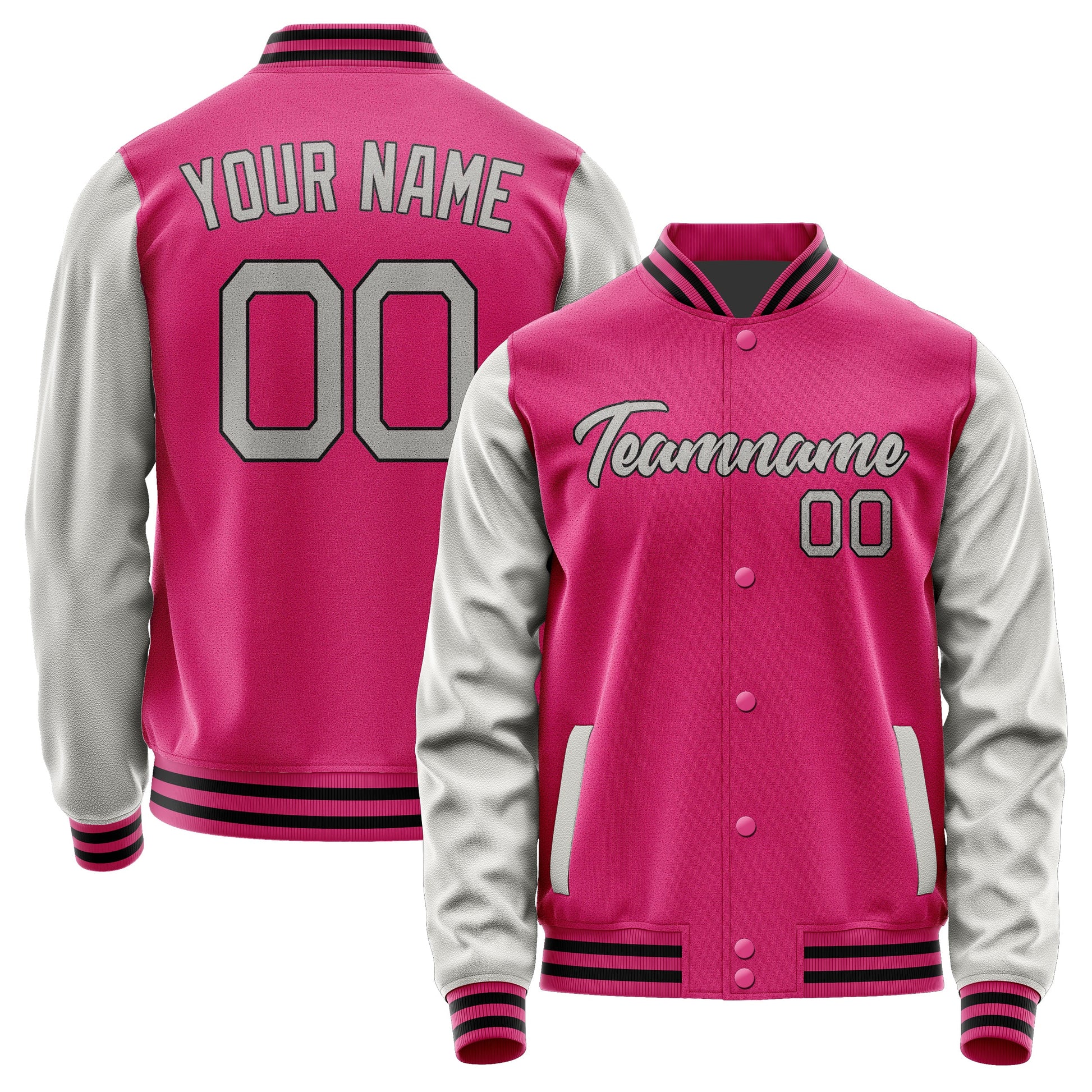 Custom Pink Gray Jacket JA1313041317B21704