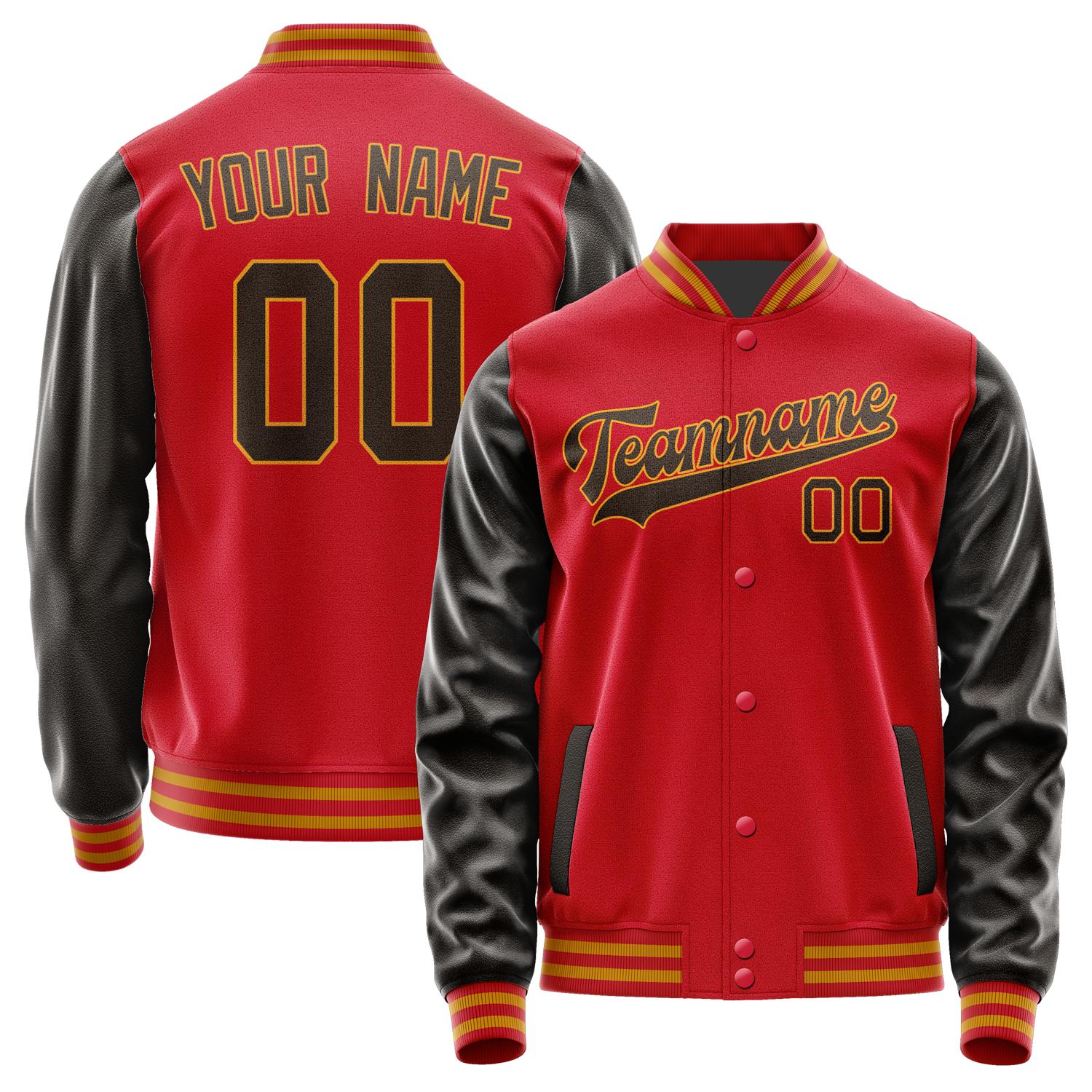 Custom Red Brown Jacket JA1414011419B31901