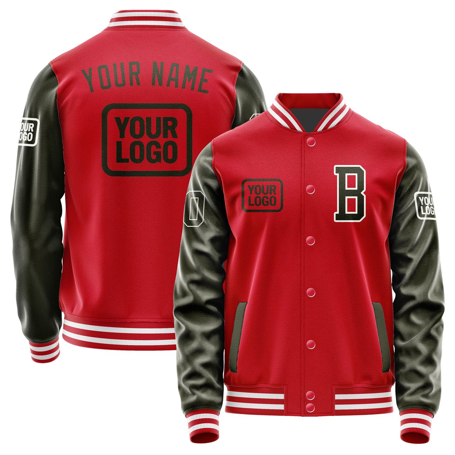 Custom Red Olive Jacket JA141402141818020218