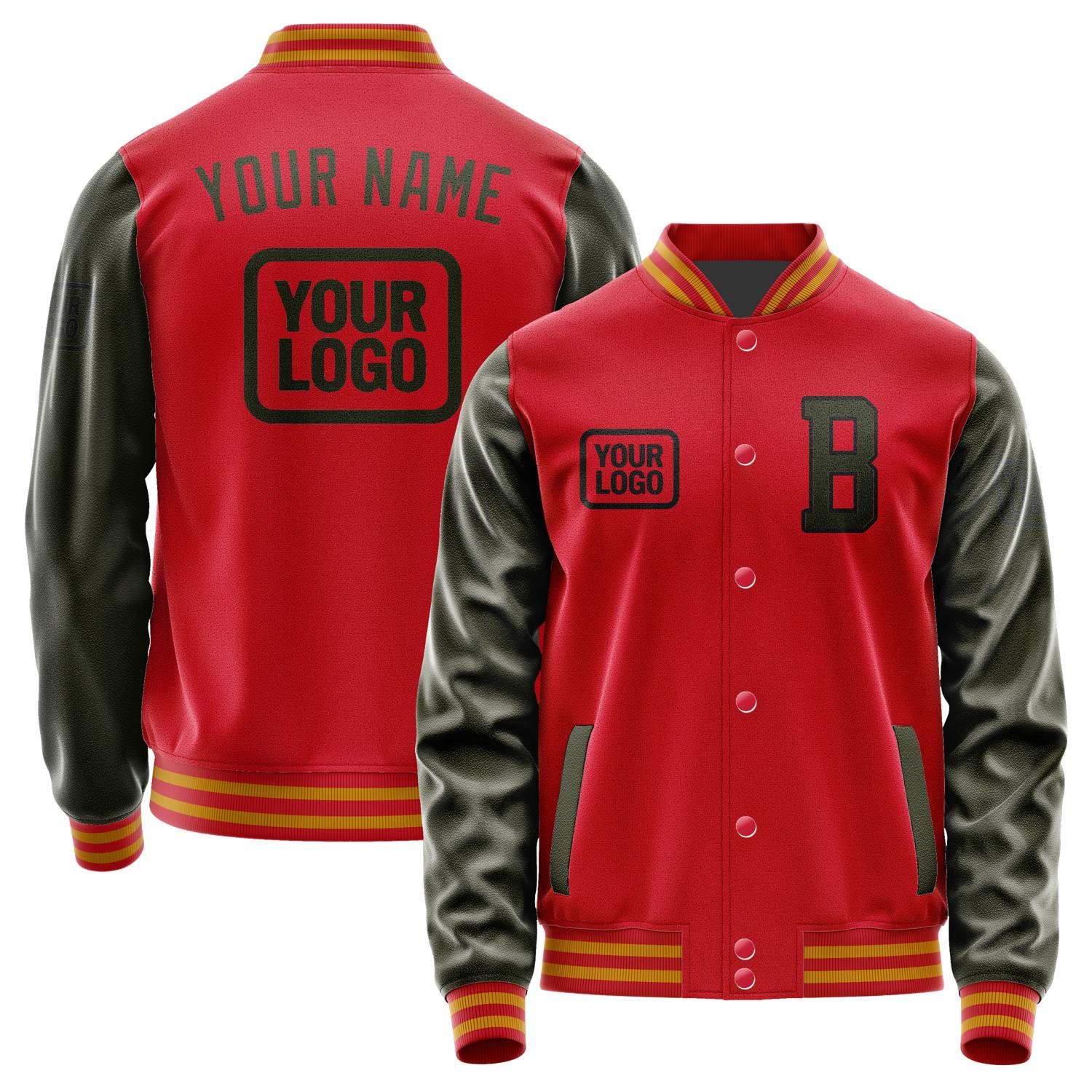 Custom Red Olive Jacket JA141402141917020217