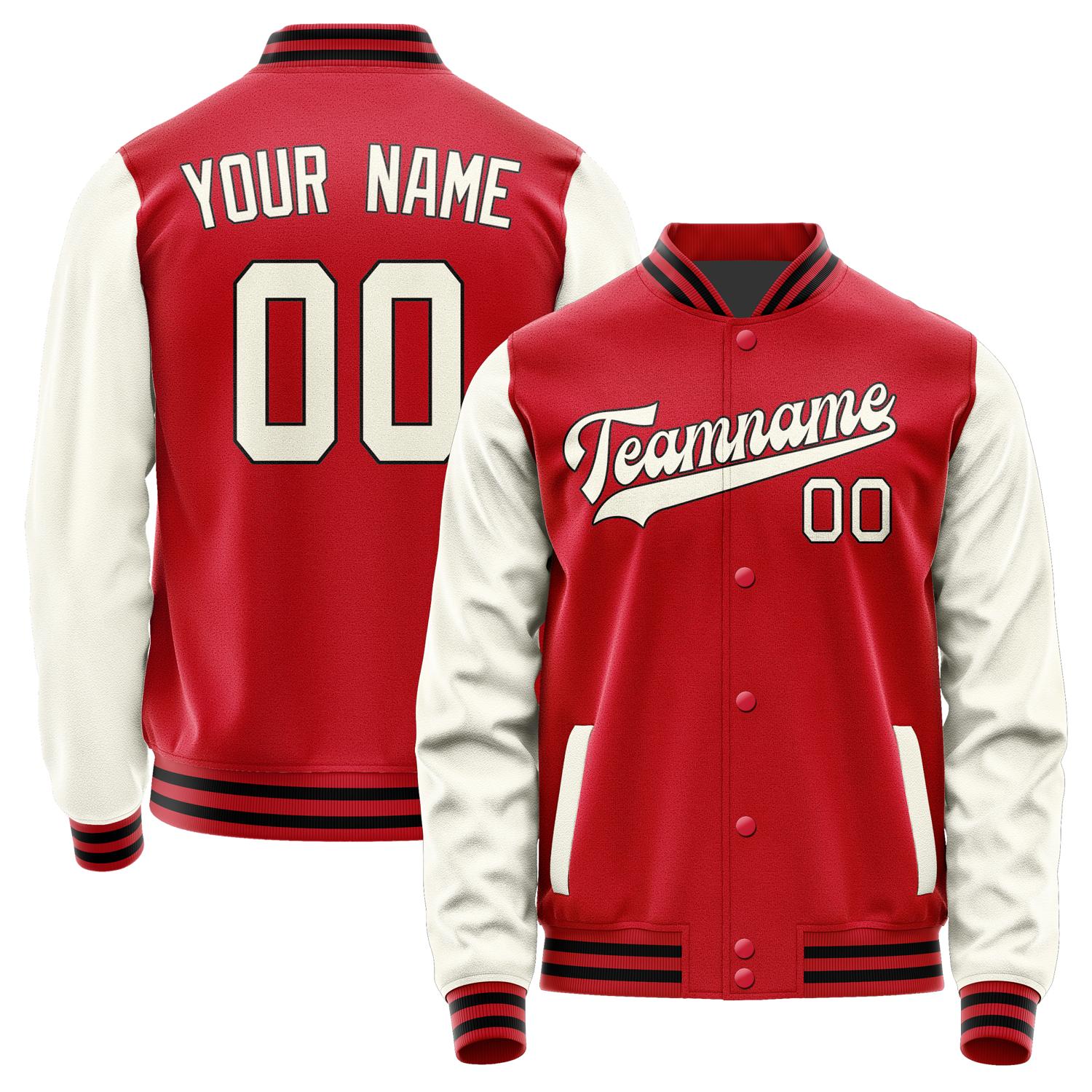 Custom Red Cream Jacket JA1414031417B31703