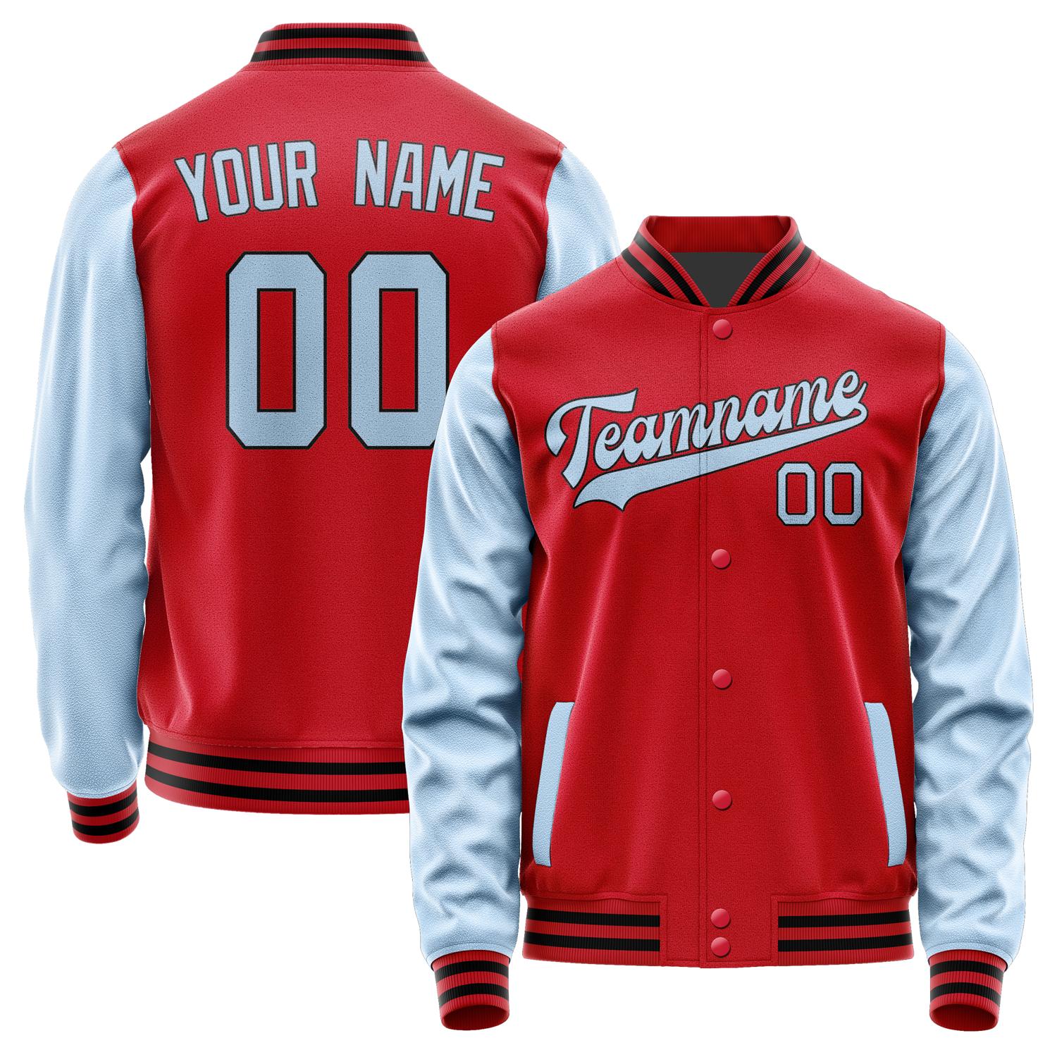 Custom Red Light Blue Jacket JA1414081417B31708