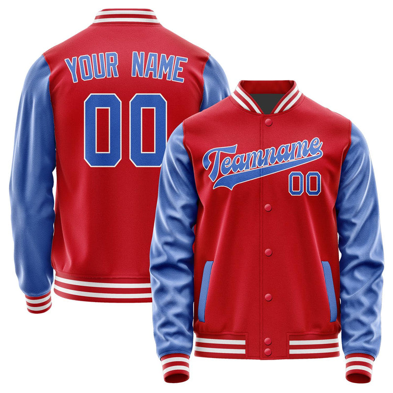 Custom Red Sky Blue Jacket JA1414091418B31809