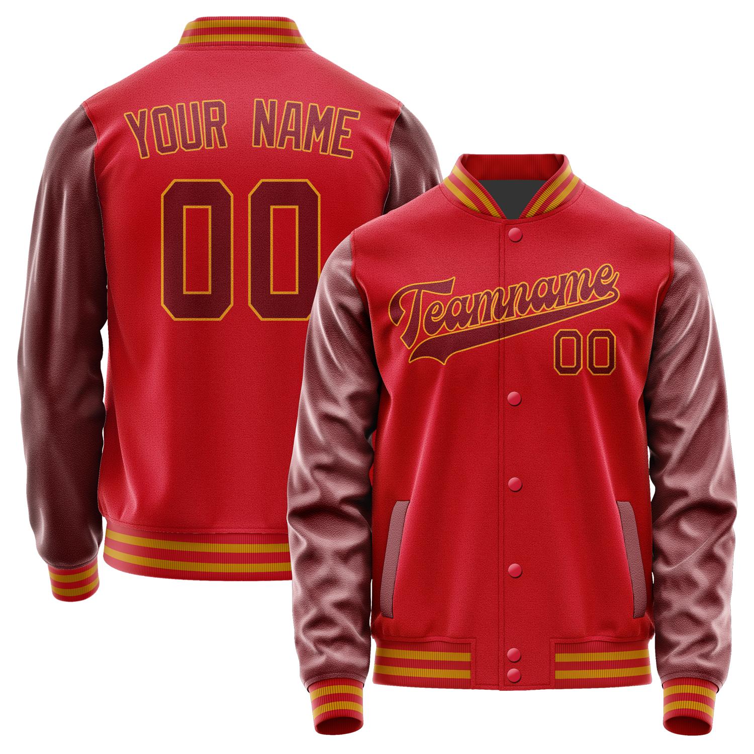 Custom Red Crimson Red Jacket JA1414151419B31915