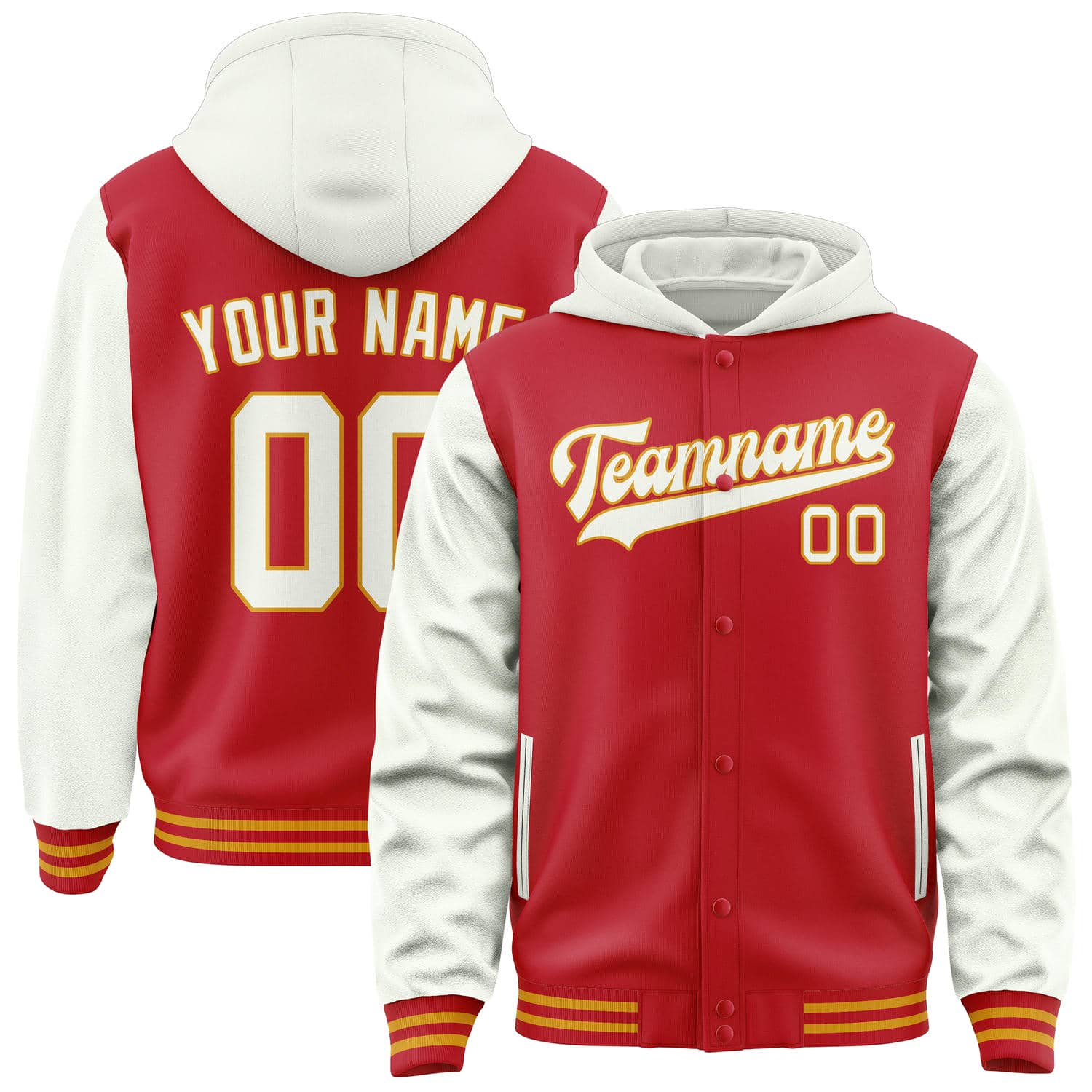 カスタムレッドホワイトジャケット