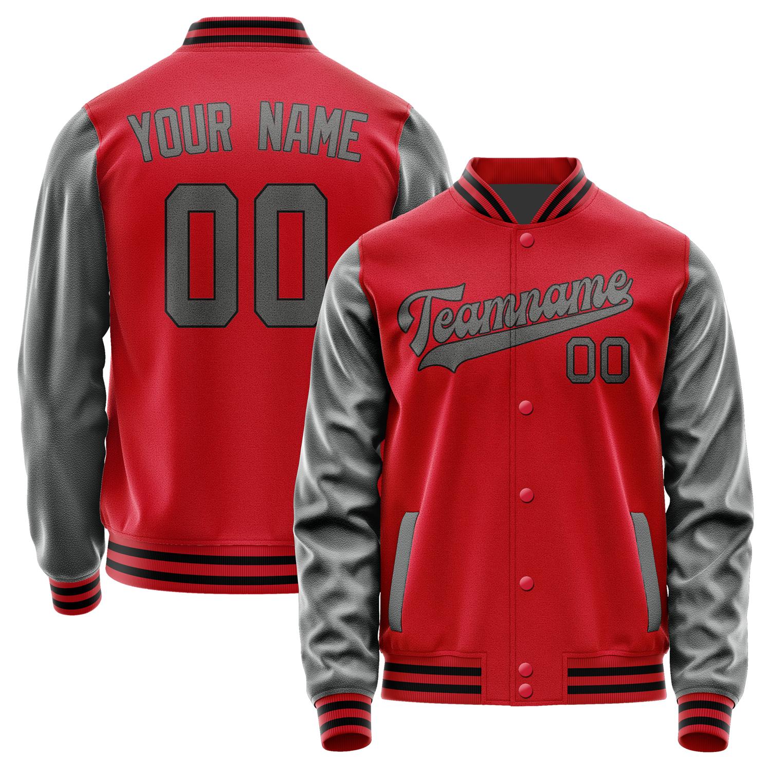 Custom Red Dark Grey Jacket JA1414201417B31720